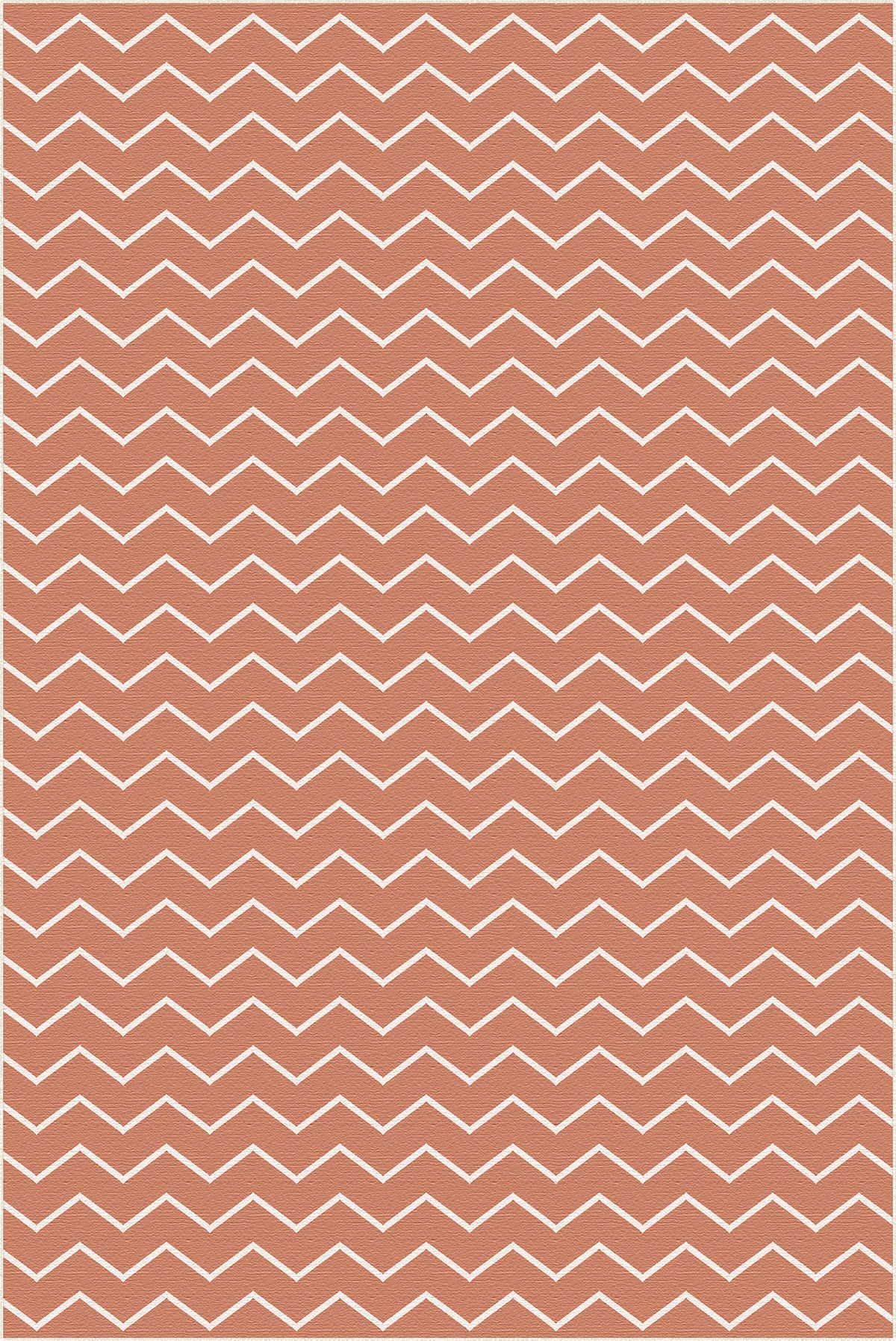 Tappeto con motivo a zigzag bianco su sfondo rosa