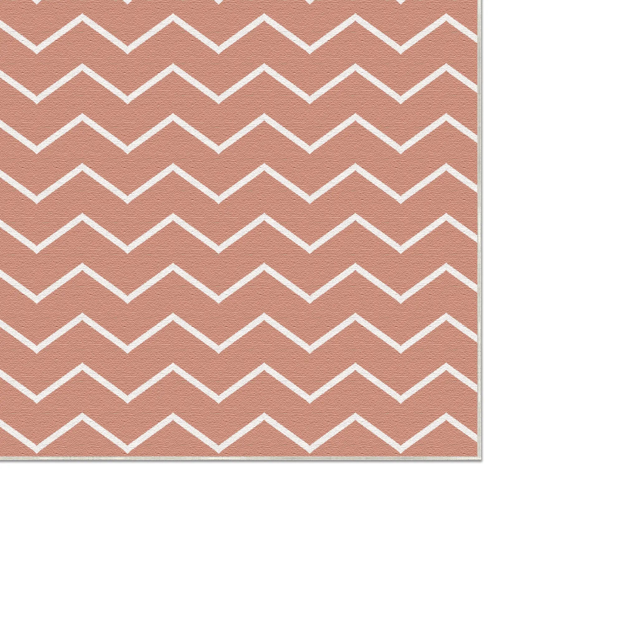 Tappeto Lavabile Chevron Terracotta