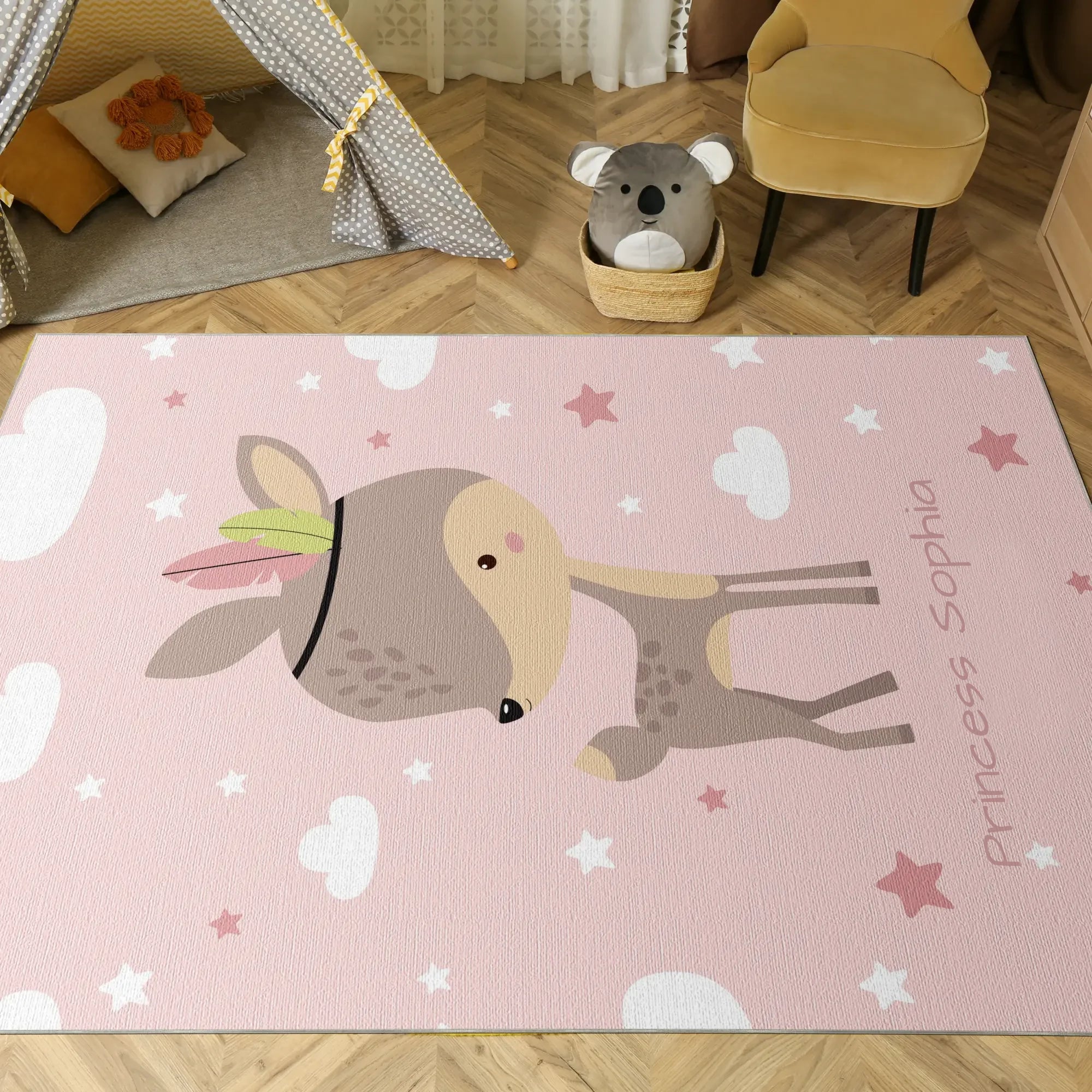 Tappeto Personalizzabile | Cerbiatto Tribale Boho