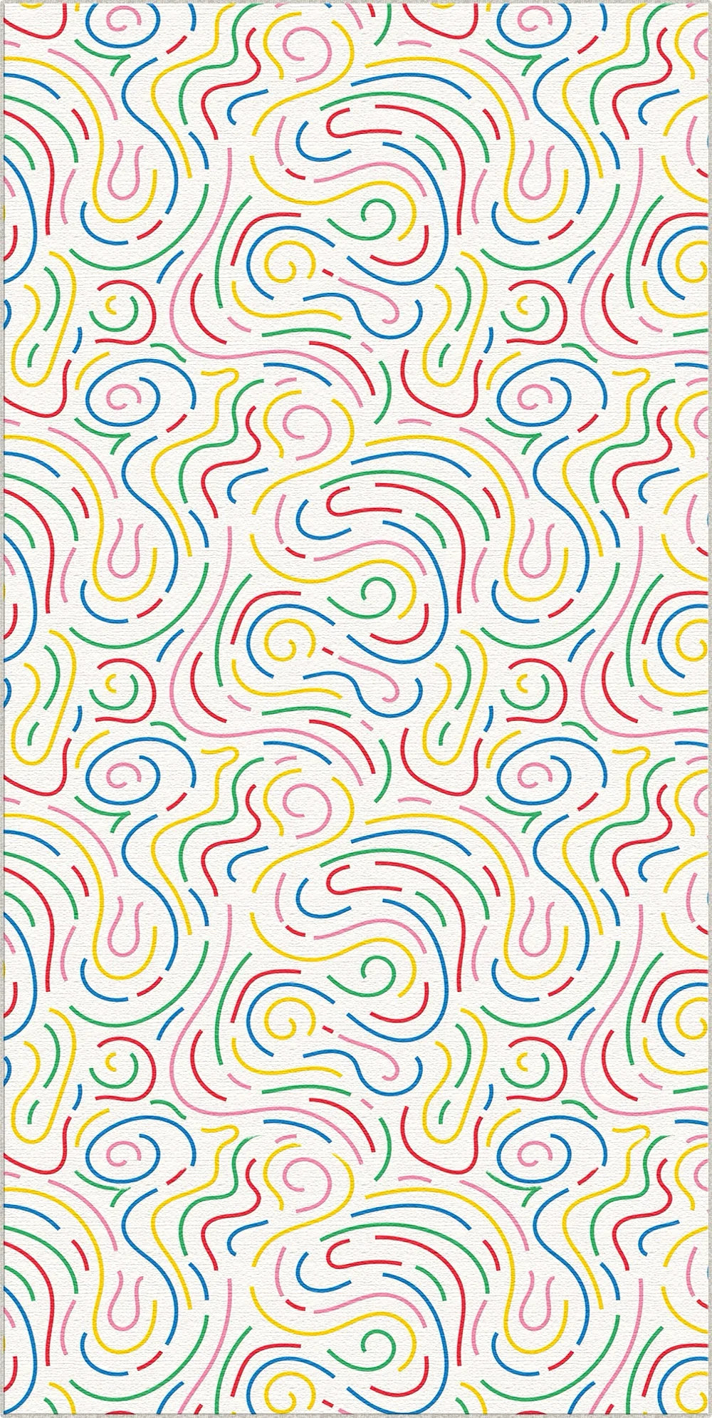 Tappeto Lavabile Bambini Astratto Colorato a Spirale