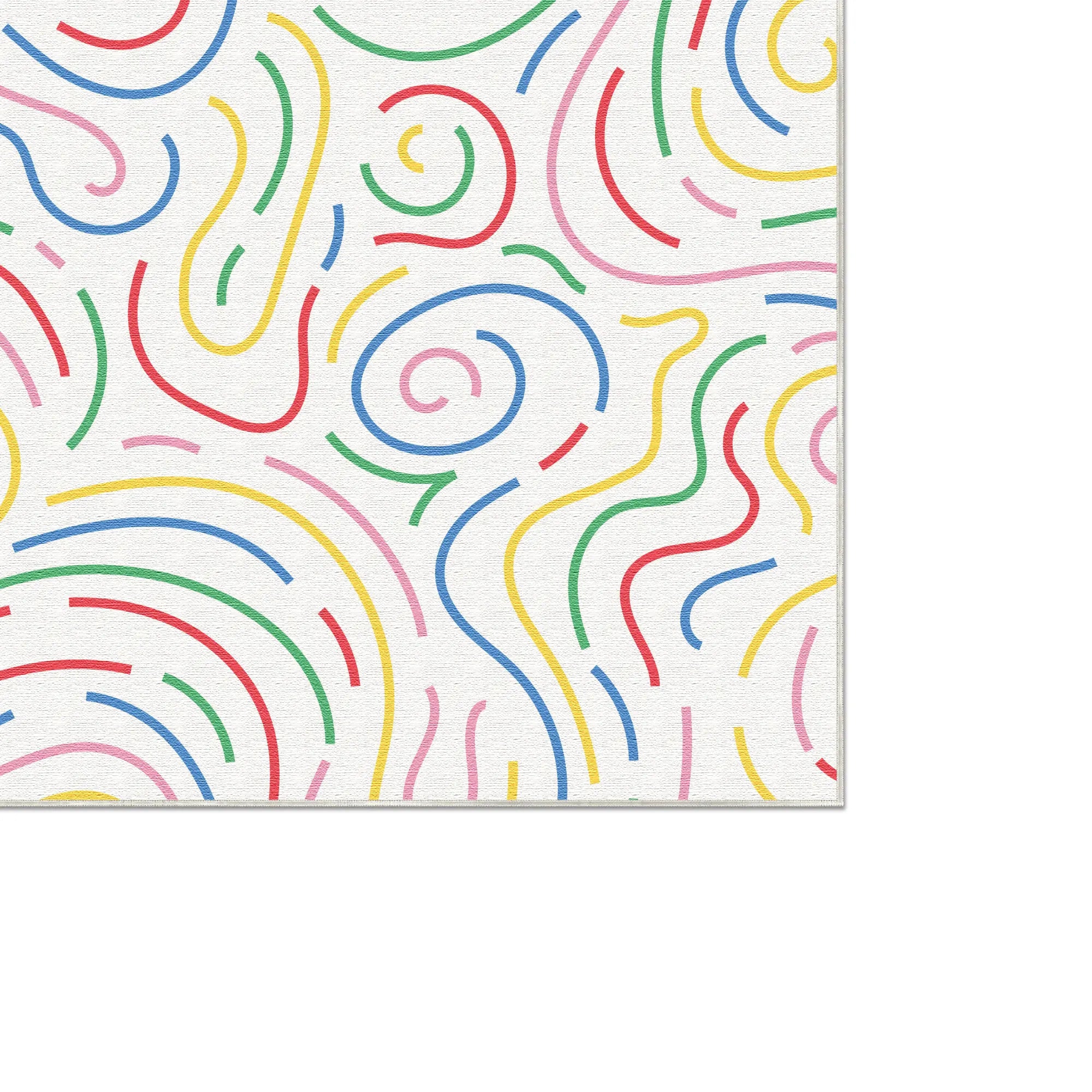 Tappeto Lavabile Bambini Astratto Colorato a Spirale