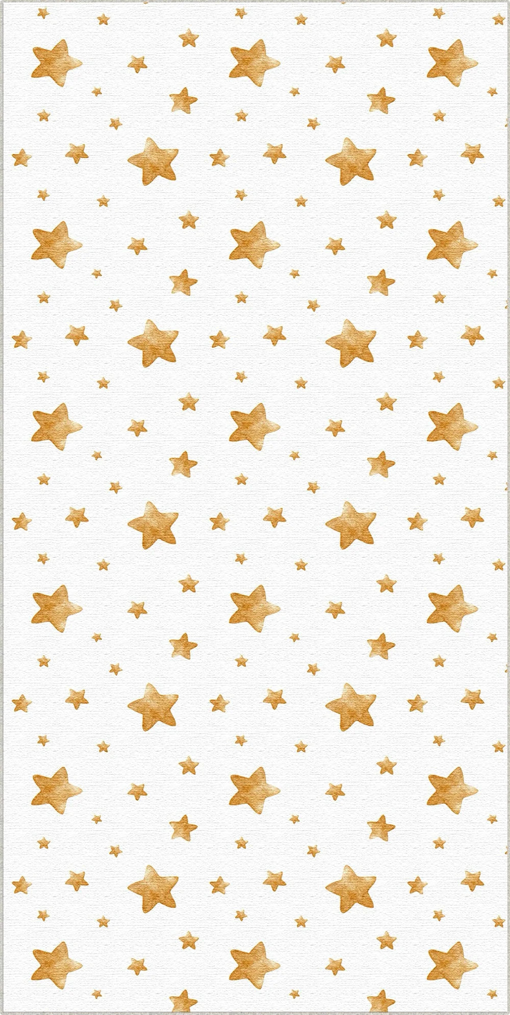 Tappeto Bambini Stelle Acquerello Dorate