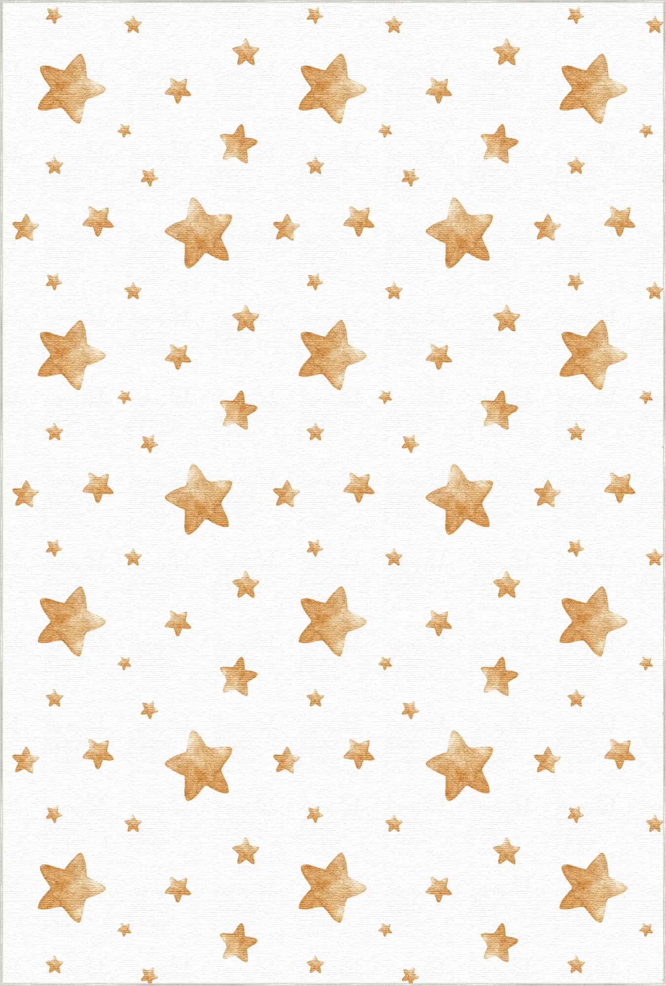 Tappeto Bambini Stelle Acquerello Dorate