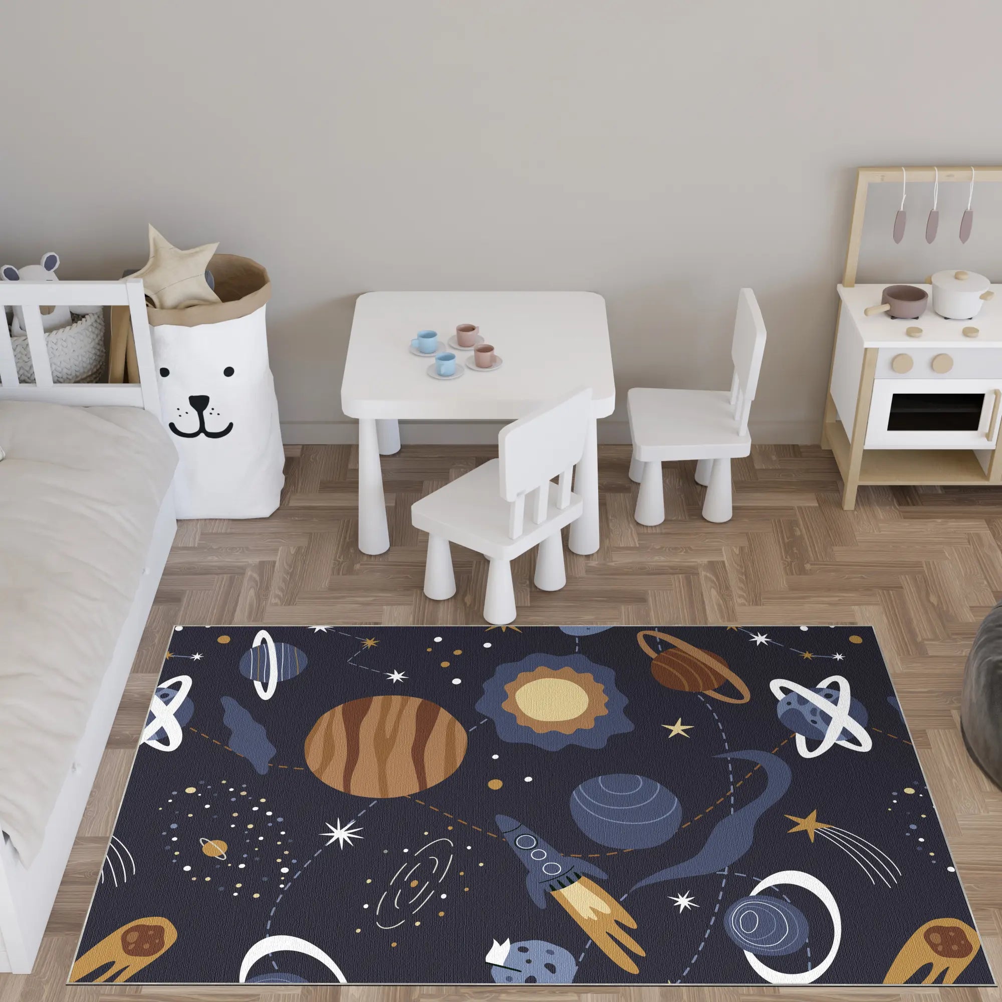 Tappeto Bambini Avventura nello Spazio Profondo