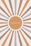 Raggi di Sole Tenui | Tappeto Personalizzabile Beige