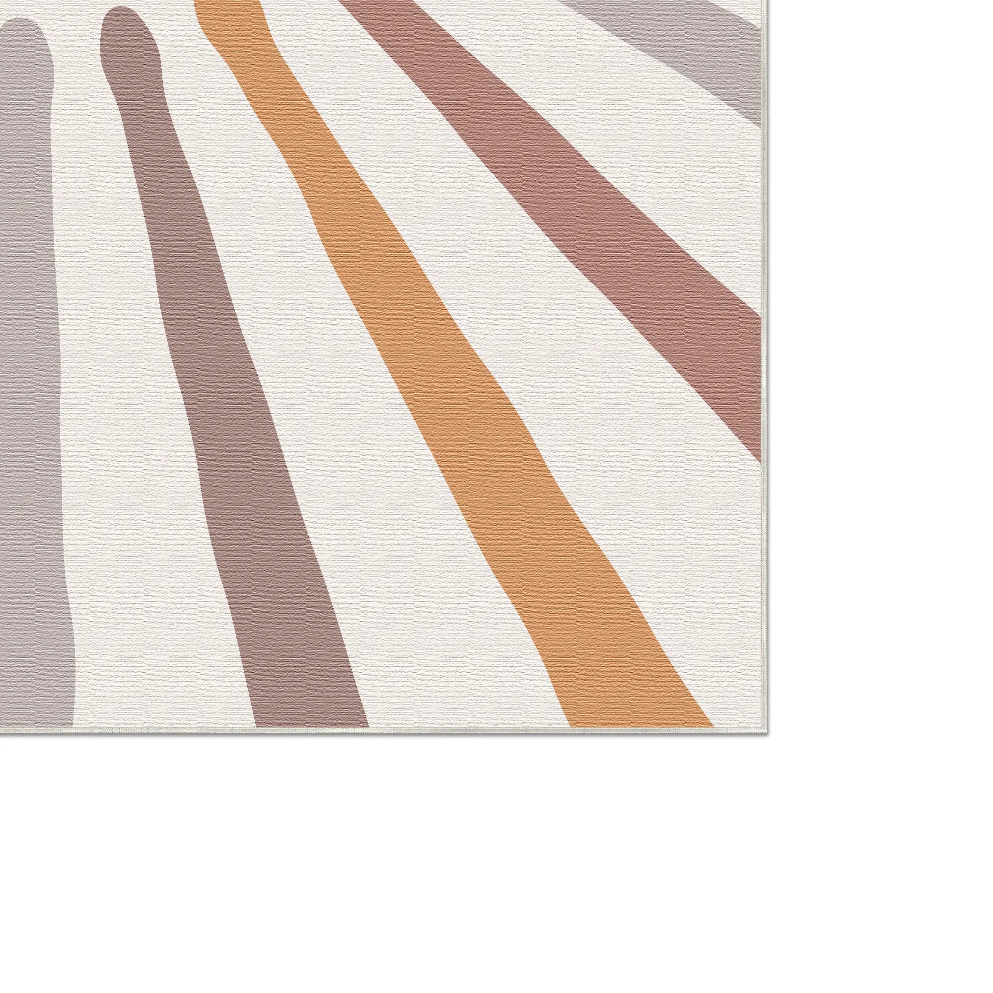 Tappeto Bambini Boho Terroso con Raggi di Sole