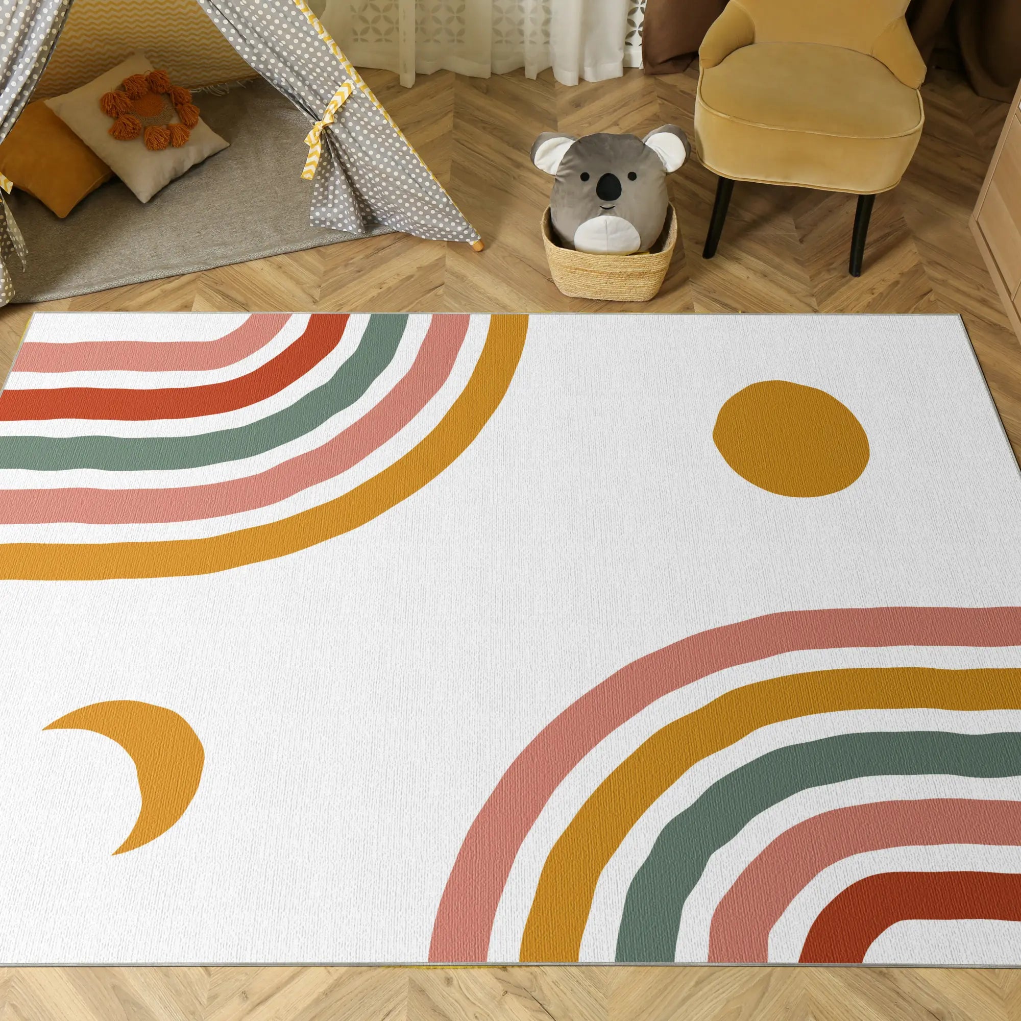 Tappeto Bambini Avventura Safari Vivace
