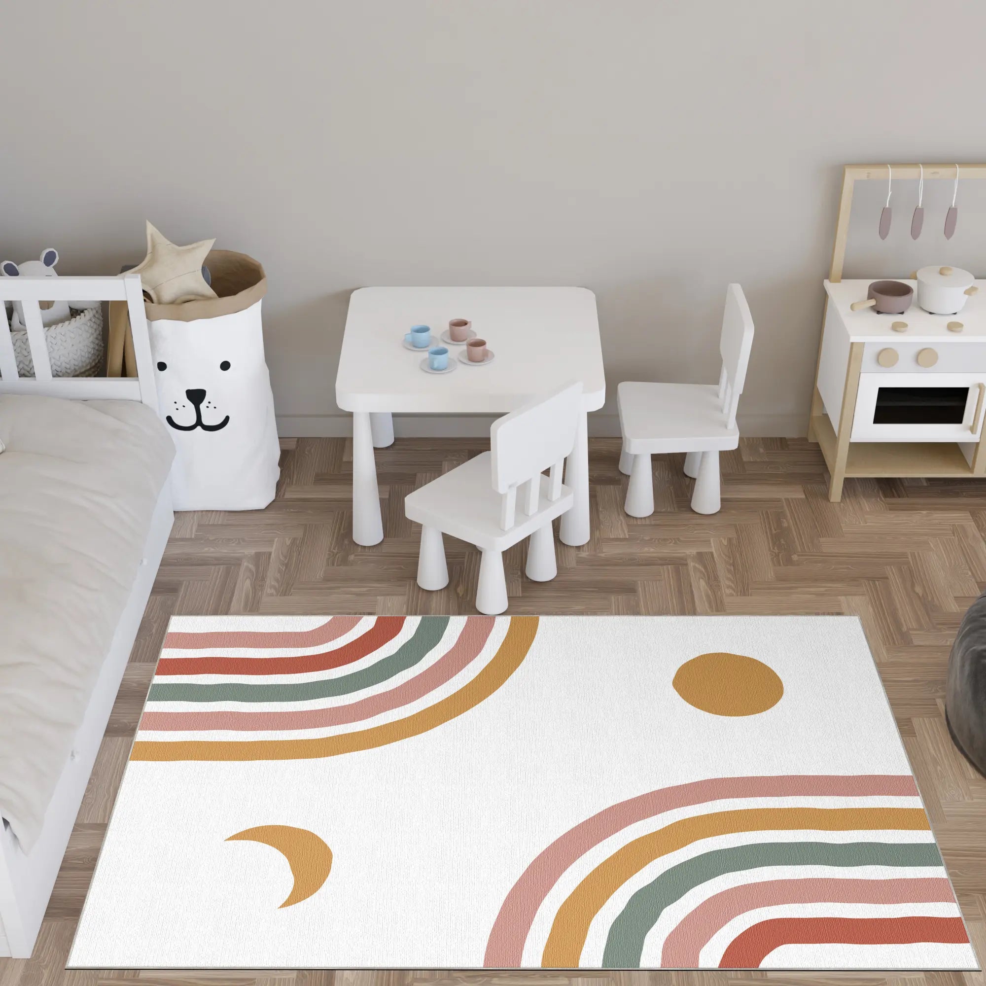 Tappeto Bambini Avventura Safari Vivace