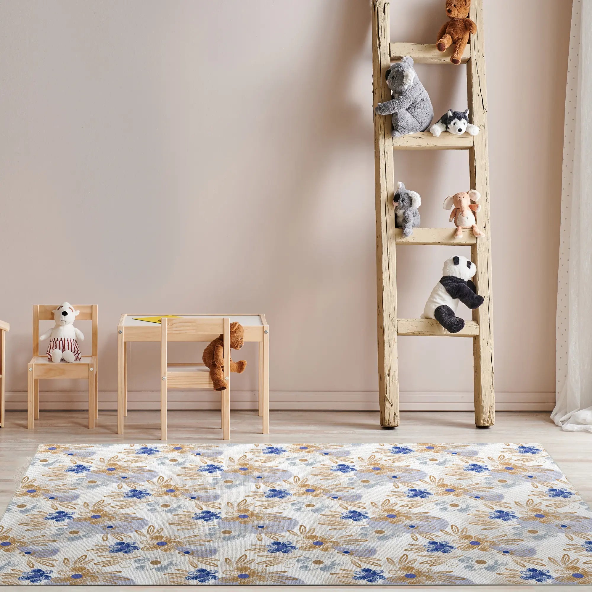 Tappeto Bambini Volpe Geometrica della Foresta