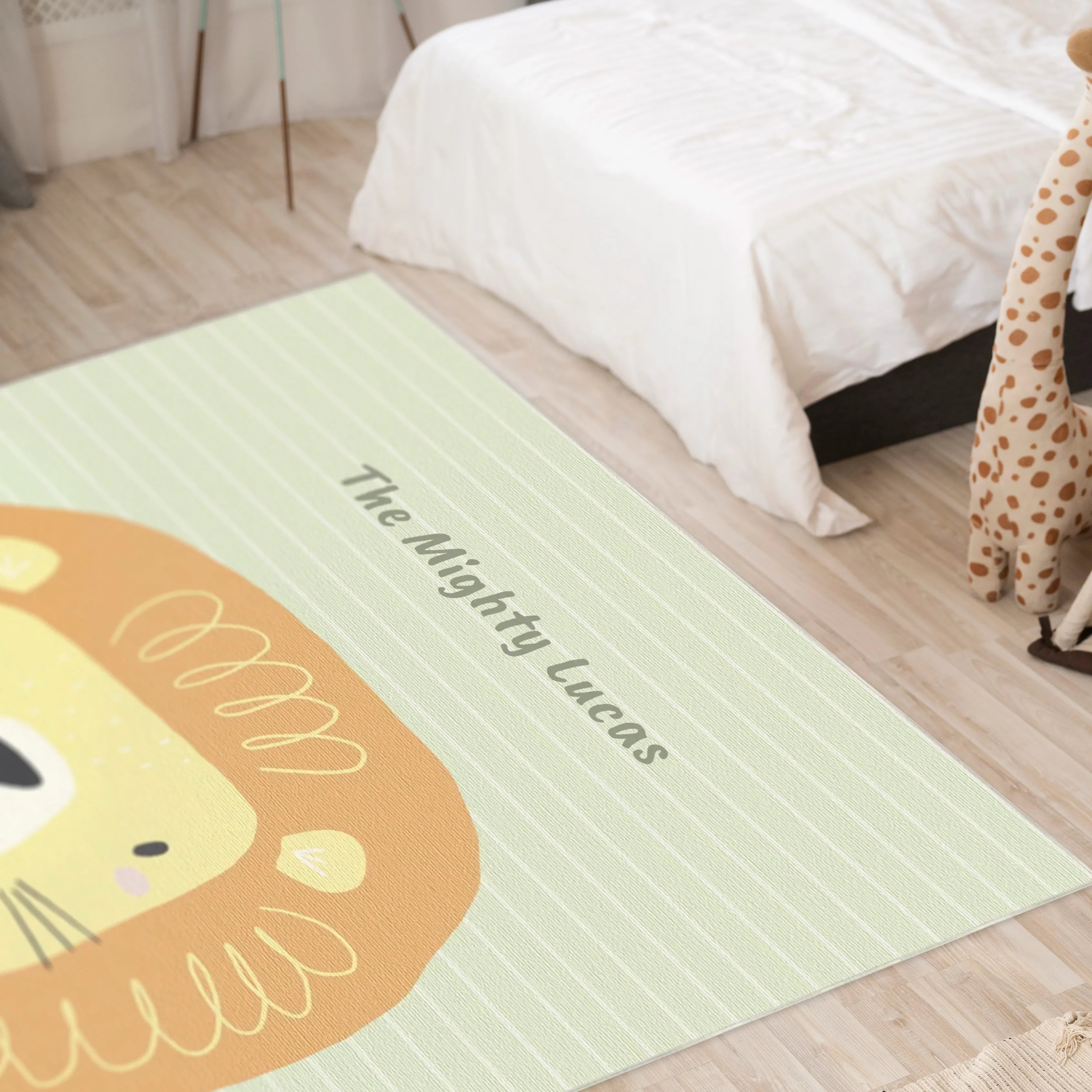 Tappeto per Bambini Leone Forte | Tappeto Personalizzabile
