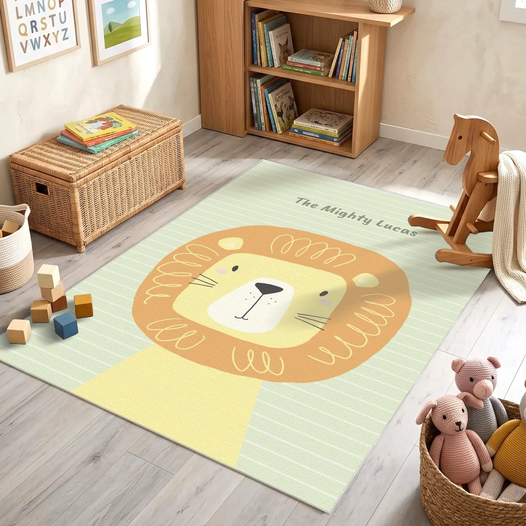 Tappeto per Bambini Leone Forte | Tappeto Personalizzabile