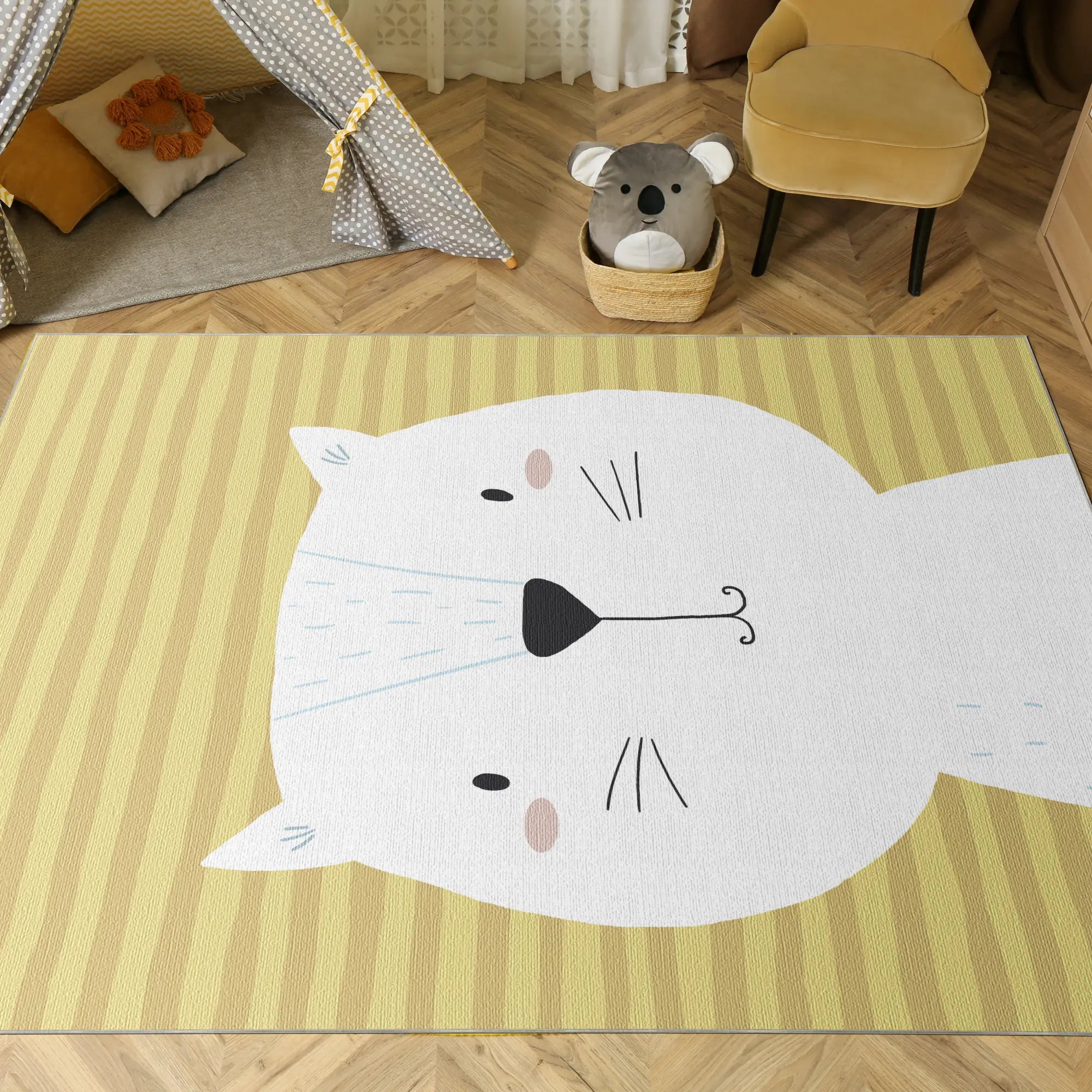 Tappeto Bambini Palloncini Animali Fluttuanti