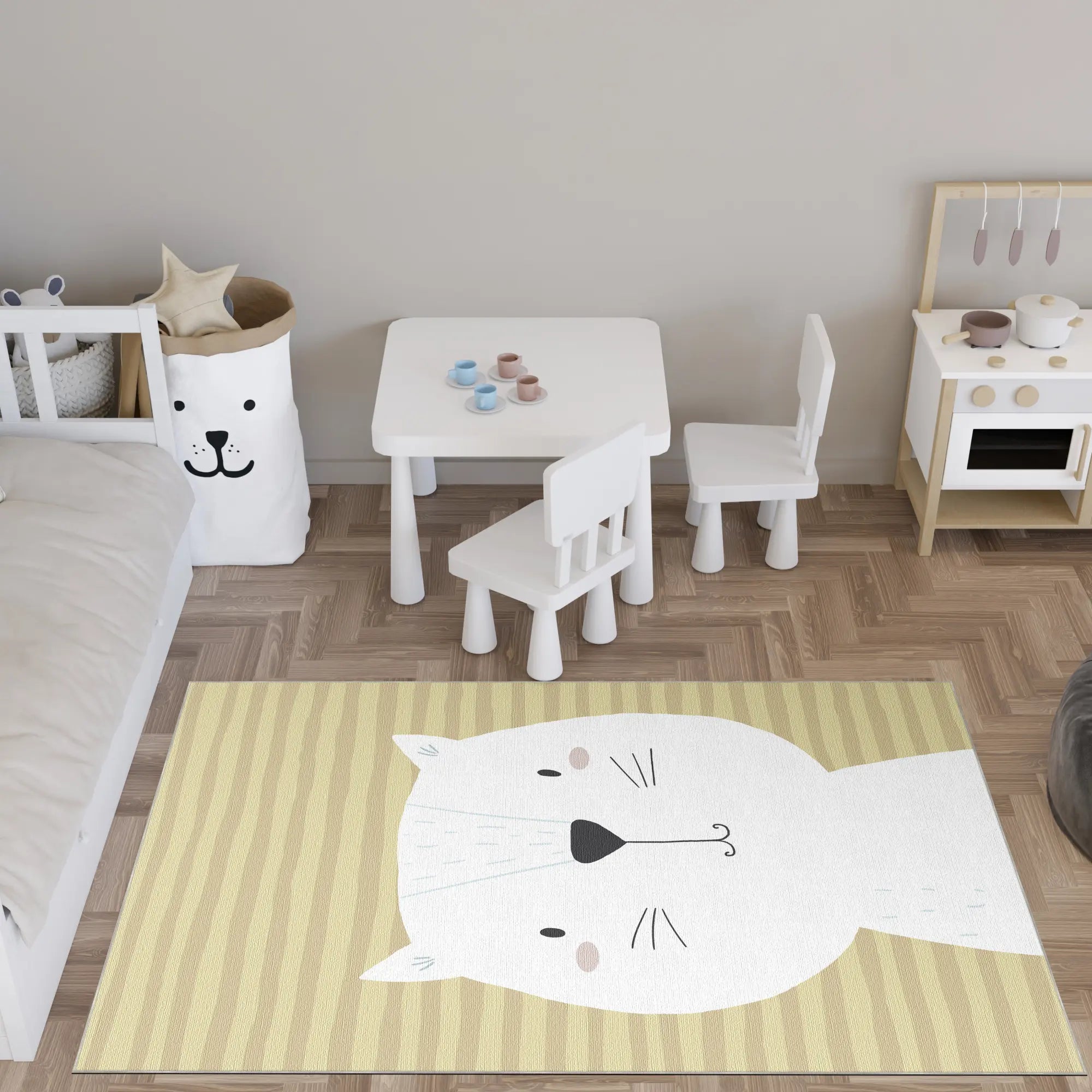Tappeto Bambini Palloncini Animali Fluttuanti