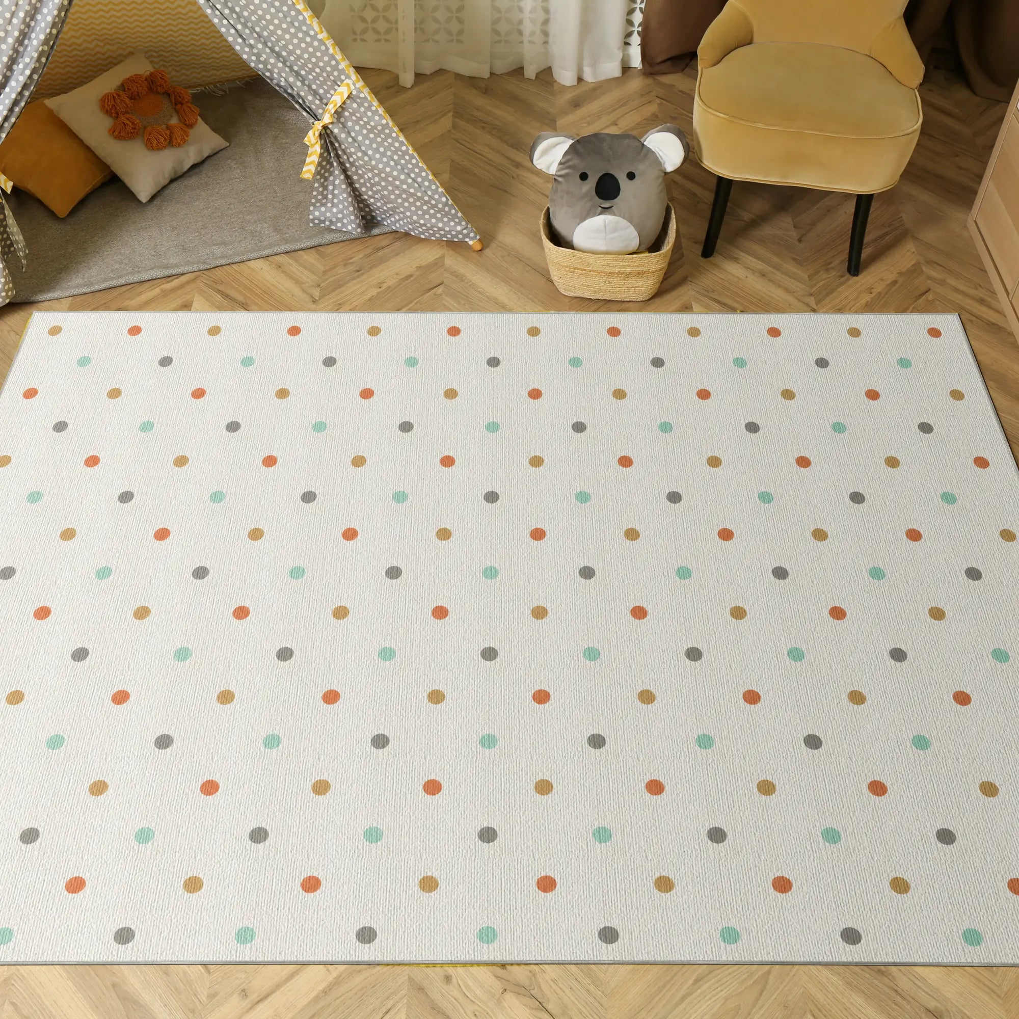 Tappeto Bambini Sogni Boho di Sole e Arcobaleno