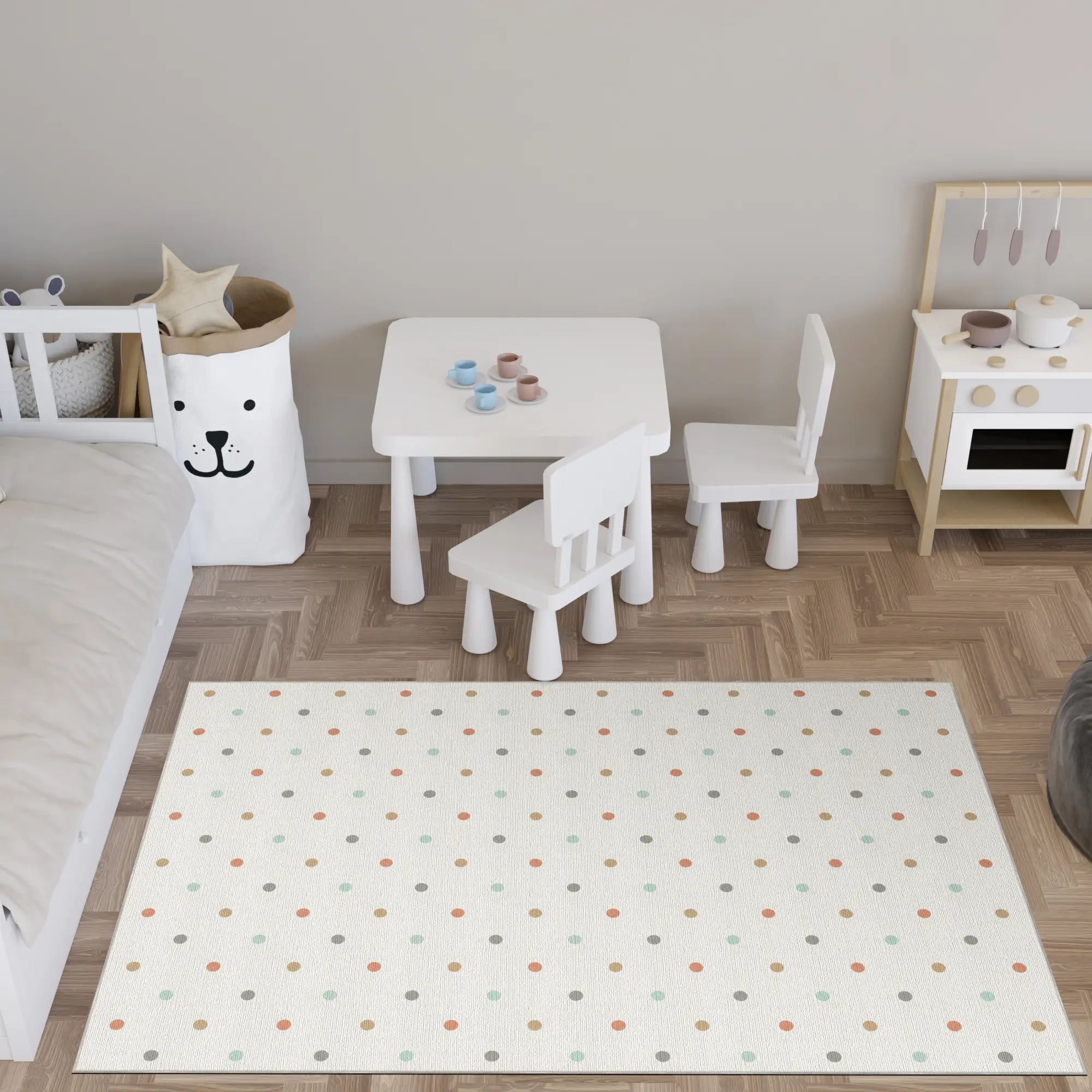 Tappeto Bambini Sogni Boho di Sole e Arcobaleno