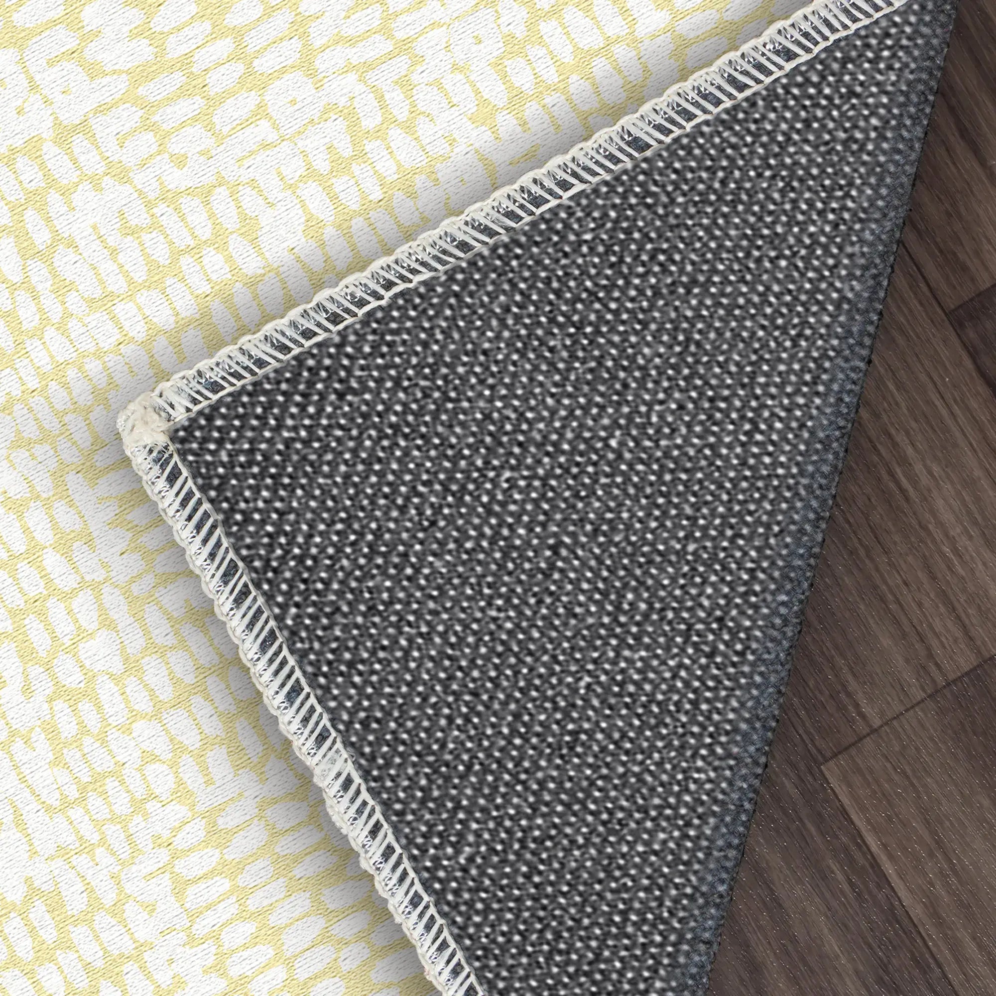 Tappeto Decorativo Giallo Morbido con Texture Astratta