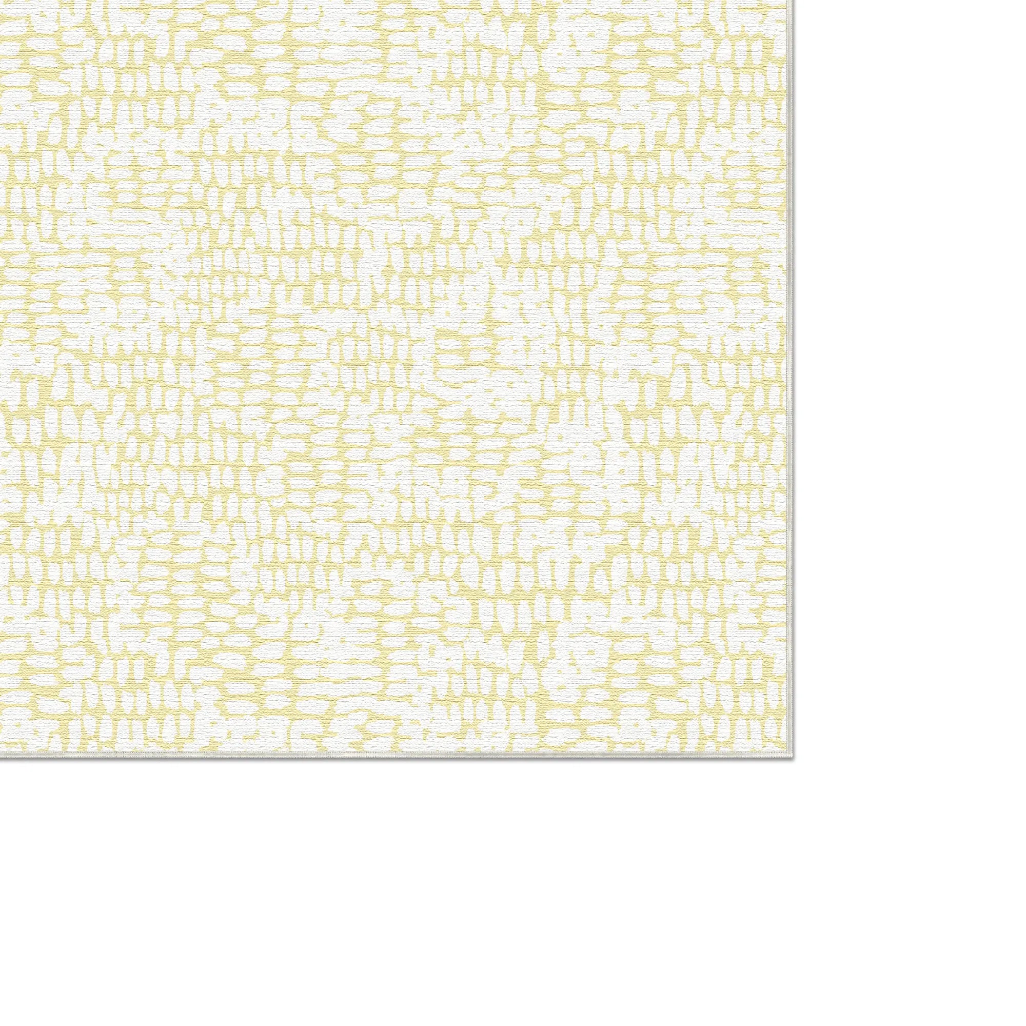 Tappeto Decorativo Giallo Morbido con Texture Astratta