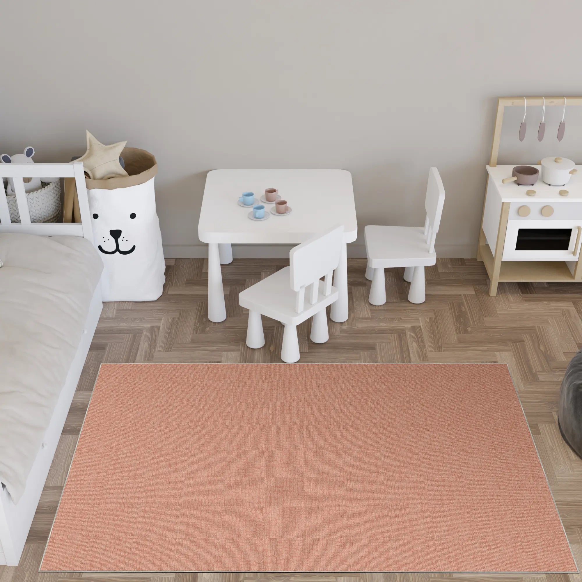 Tappeto Decorativo Arancione Morbido con Texture Astratta