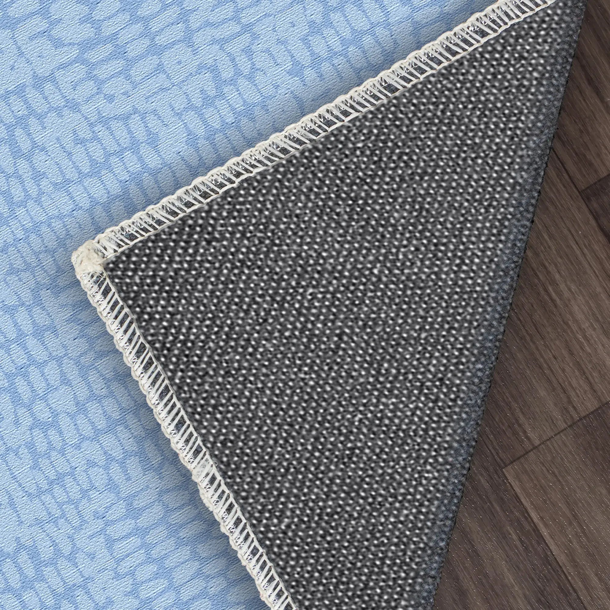 Tappeto Decorativo Azzurro Cielo Morbido con Texture Astratta