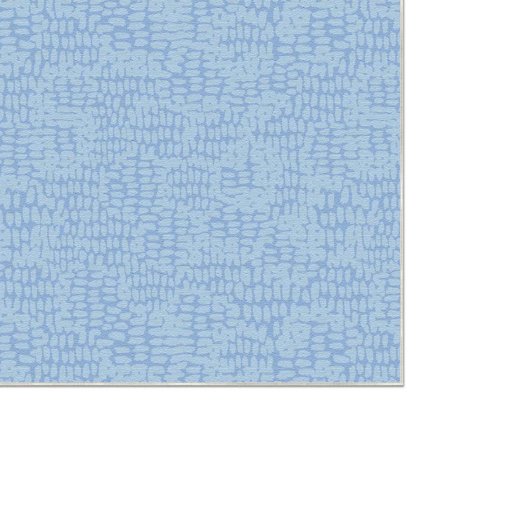 Tappeto Decorativo Azzurro Cielo Morbido con Texture Astratta