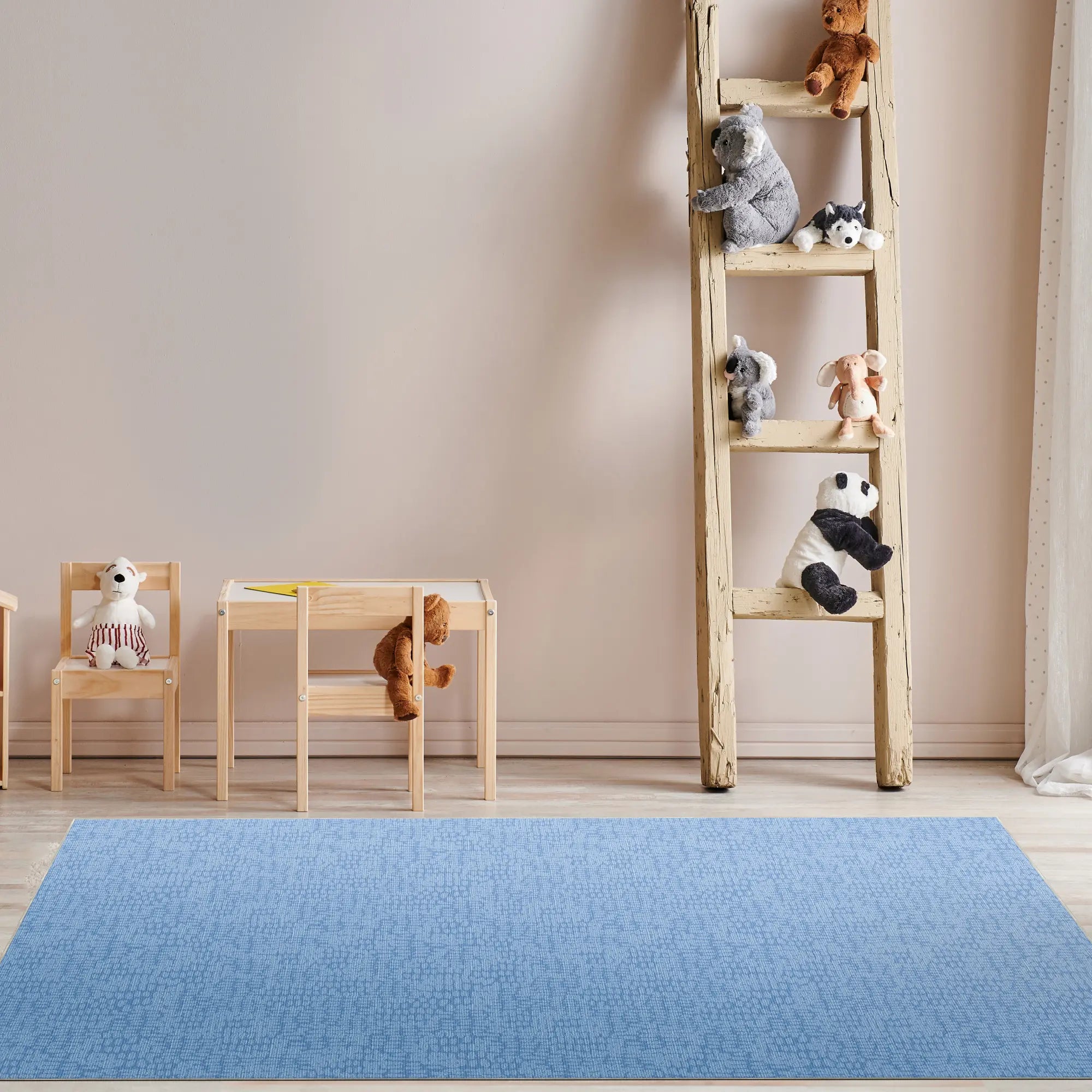 Tappeto Decorativo Azzurro Cielo Morbido con Texture Astratta