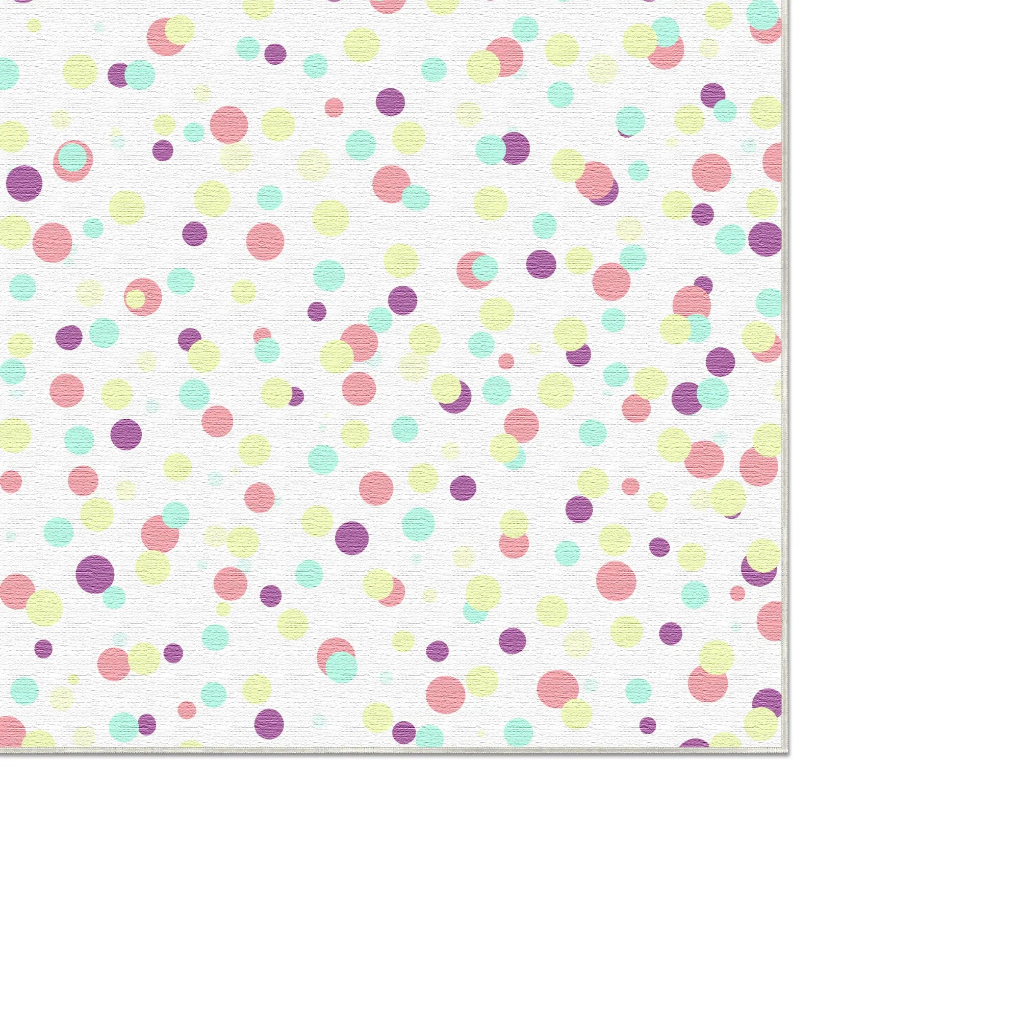 Tappeto Decorativo Colorato a Pois Confetti