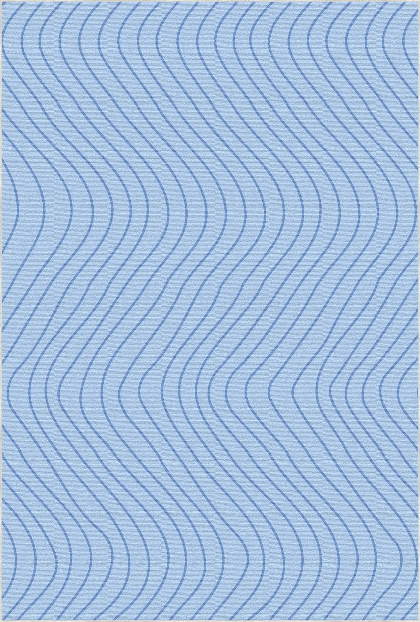 Tappeto Decorativo Azzurro Cielo Morbido con Movimento Ondulato
