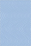 Tappeto Decorativo Azzurro Cielo Morbido con Movimento Ondulato Azzurro