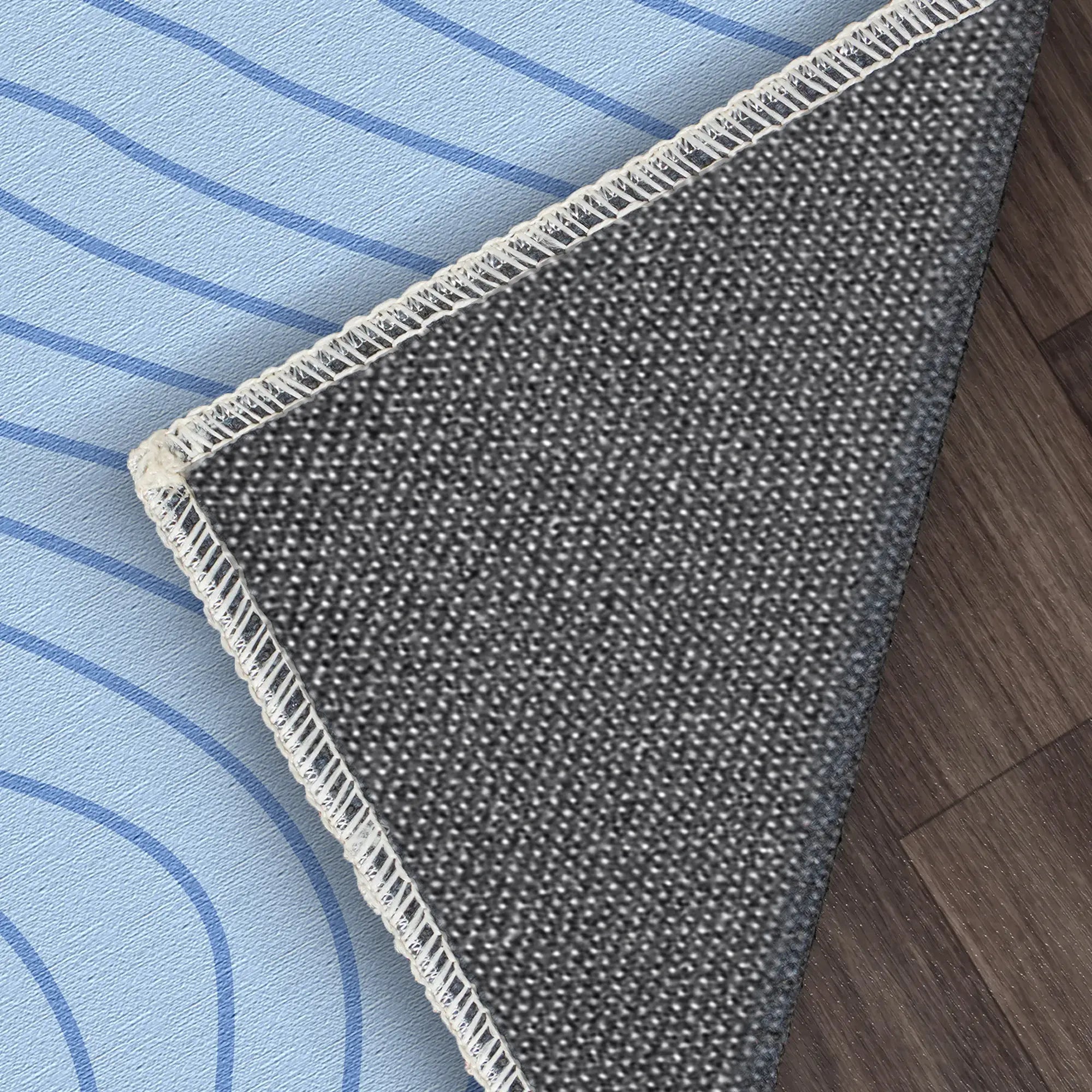 Tappeto Decorativo Azzurro Cielo Morbido con Movimento Ondulato
