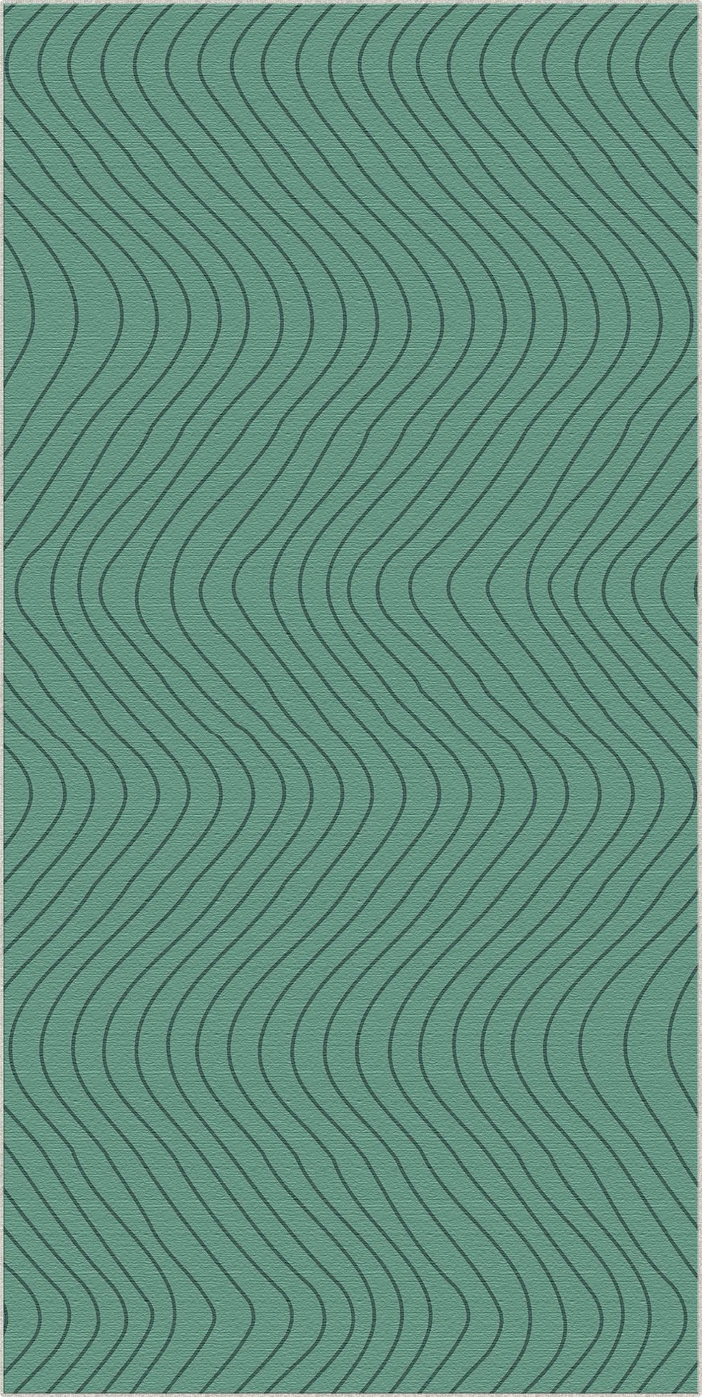 Tappeto Decorativo Verde Salvia Morbido con Movimento Ondulato