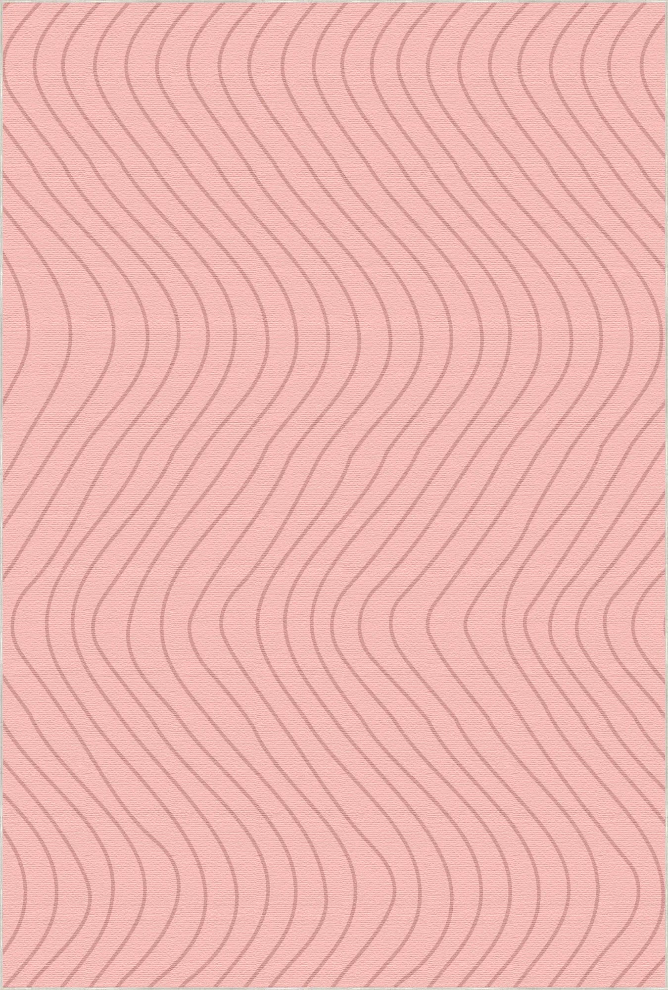 Tappeto Decorativo Rosa Morbido con Movimento Ondulato