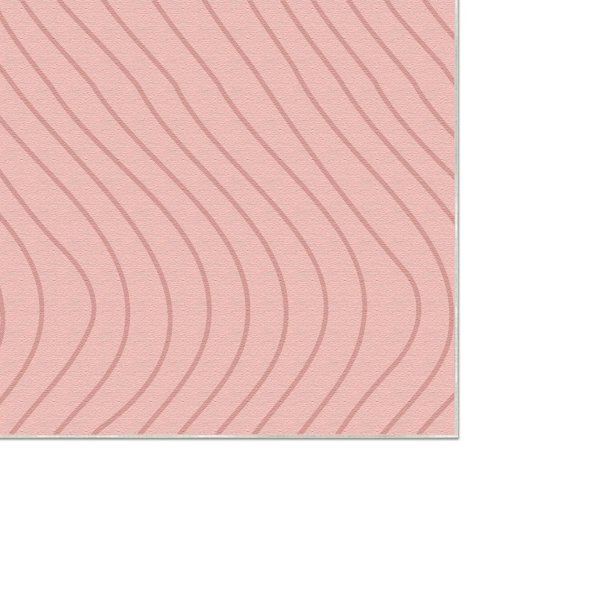 Tappeto Decorativo Rosa Morbido con Movimento Ondulato