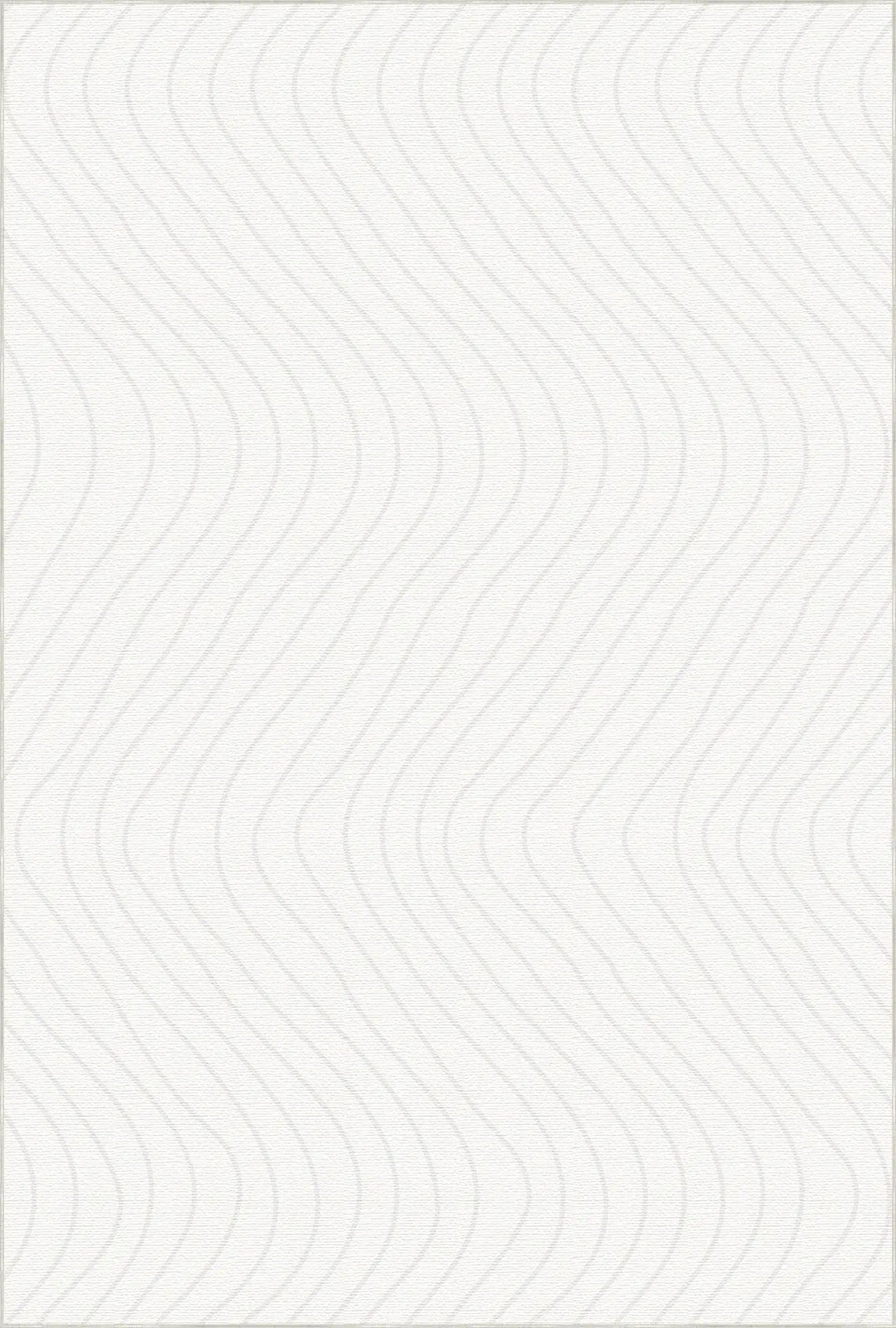 Tappeto Decorativo Grigio Morbido con Movimento Ondulato