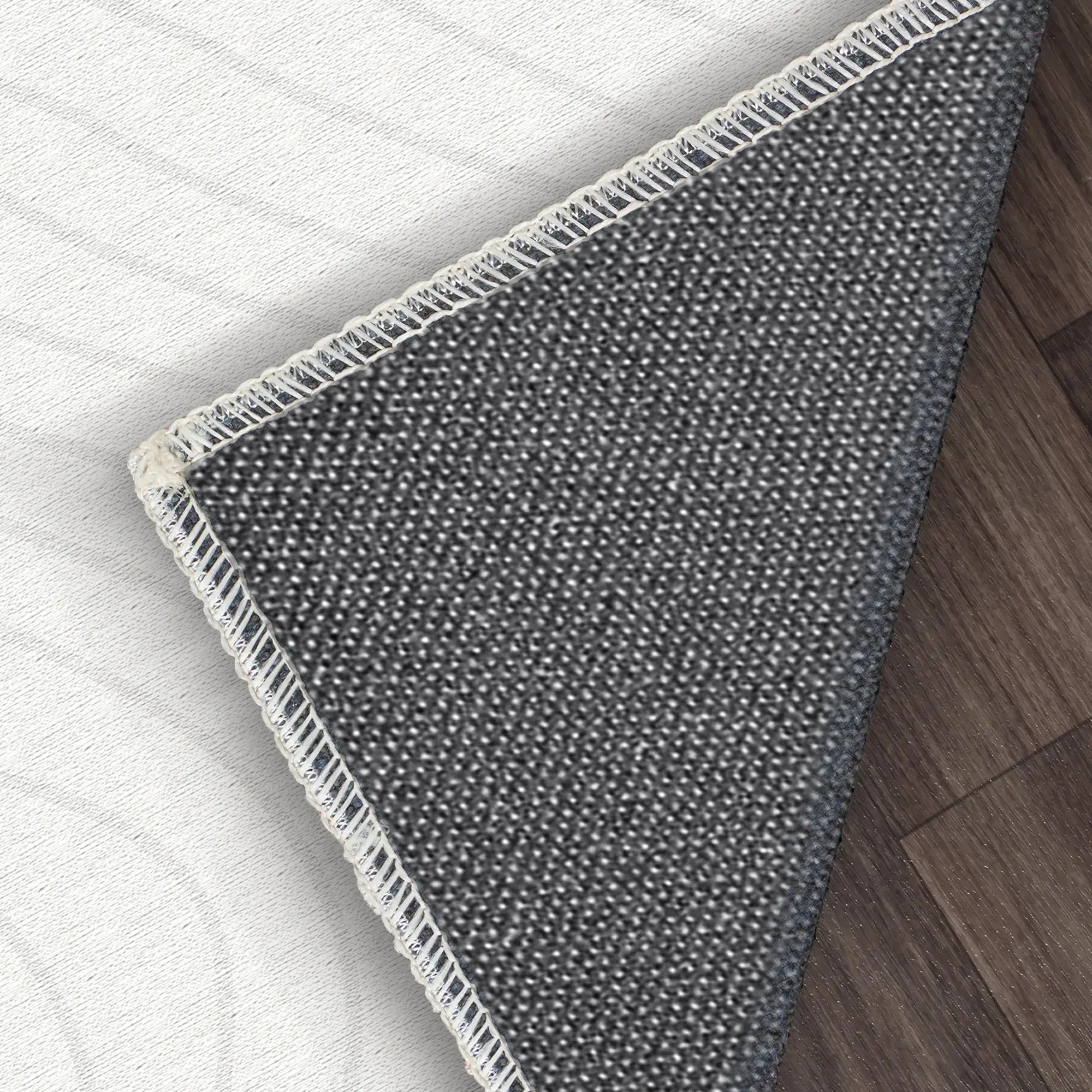 Tappeto Decorativo Grigio Morbido con Movimento Ondulato