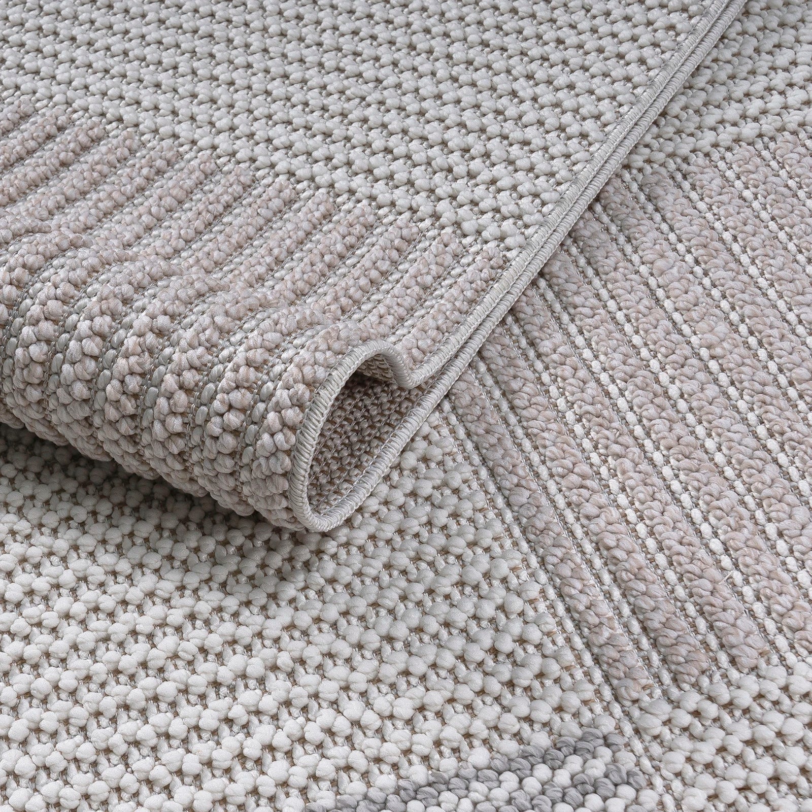 Taupe Modern Block Rug