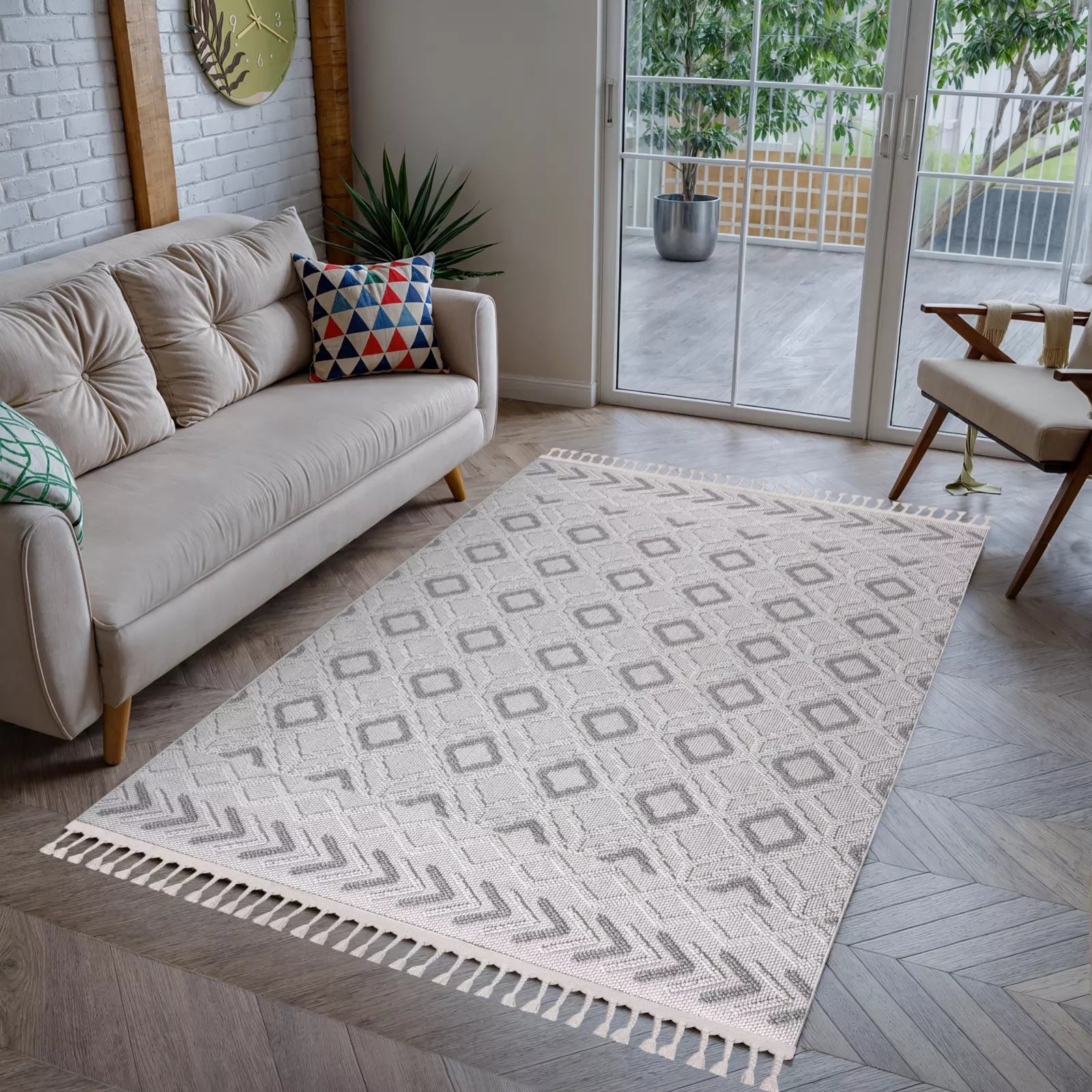 Loop Soft Weave Boucle Modern Rug Gray - Bella Rugs