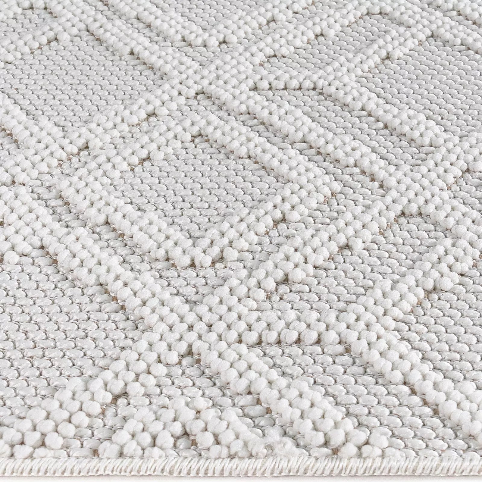 Loop Soft Weave Boucle Modern Rug White - Bella Rugs