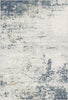 Sapphire Drift Distressed Abstract Rug 