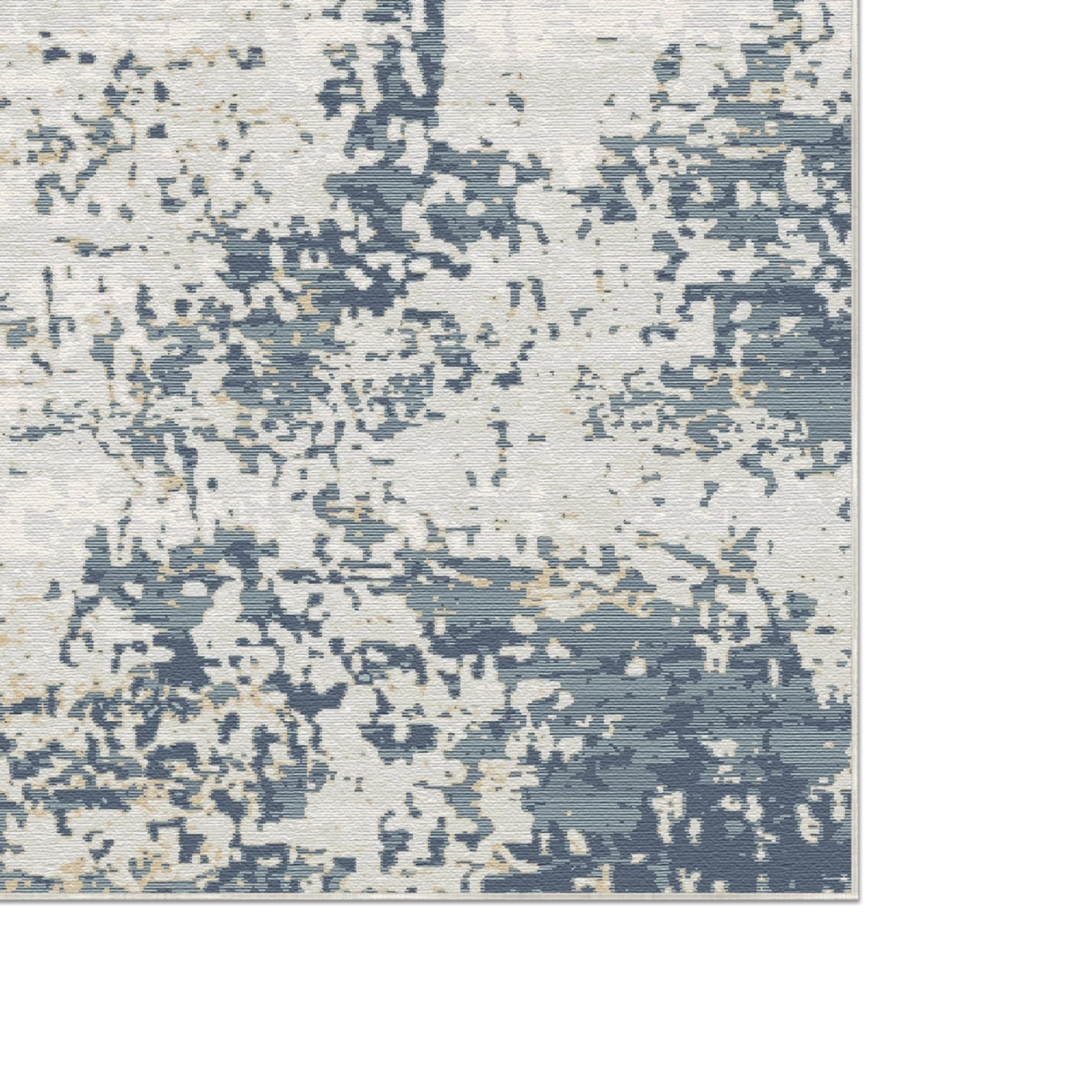 Sapphire Drift Distressed Abstract Rug