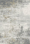 Graphite Patina Distressed Abstract Rug Gray