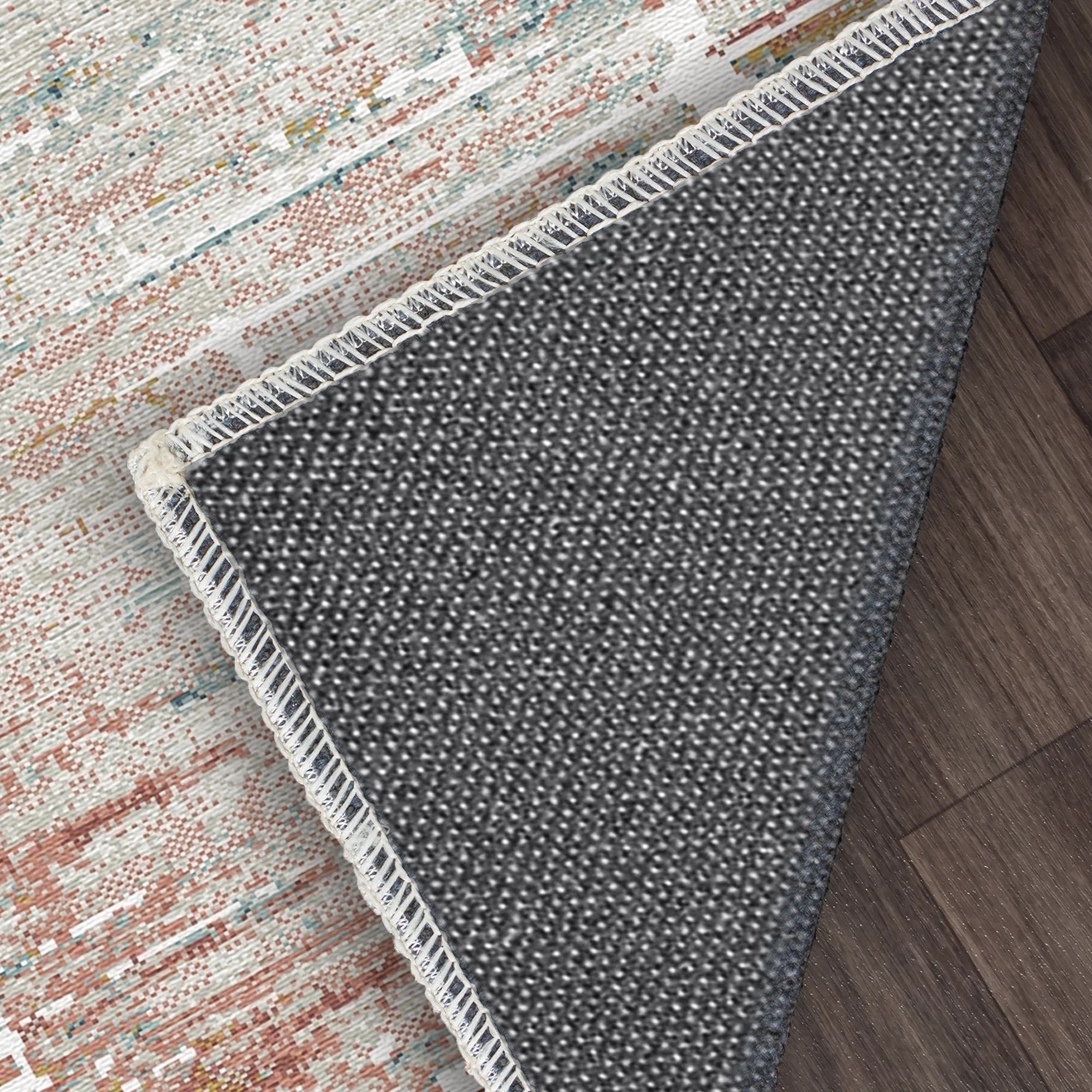 Canyon Ember Washable Abstract Rug