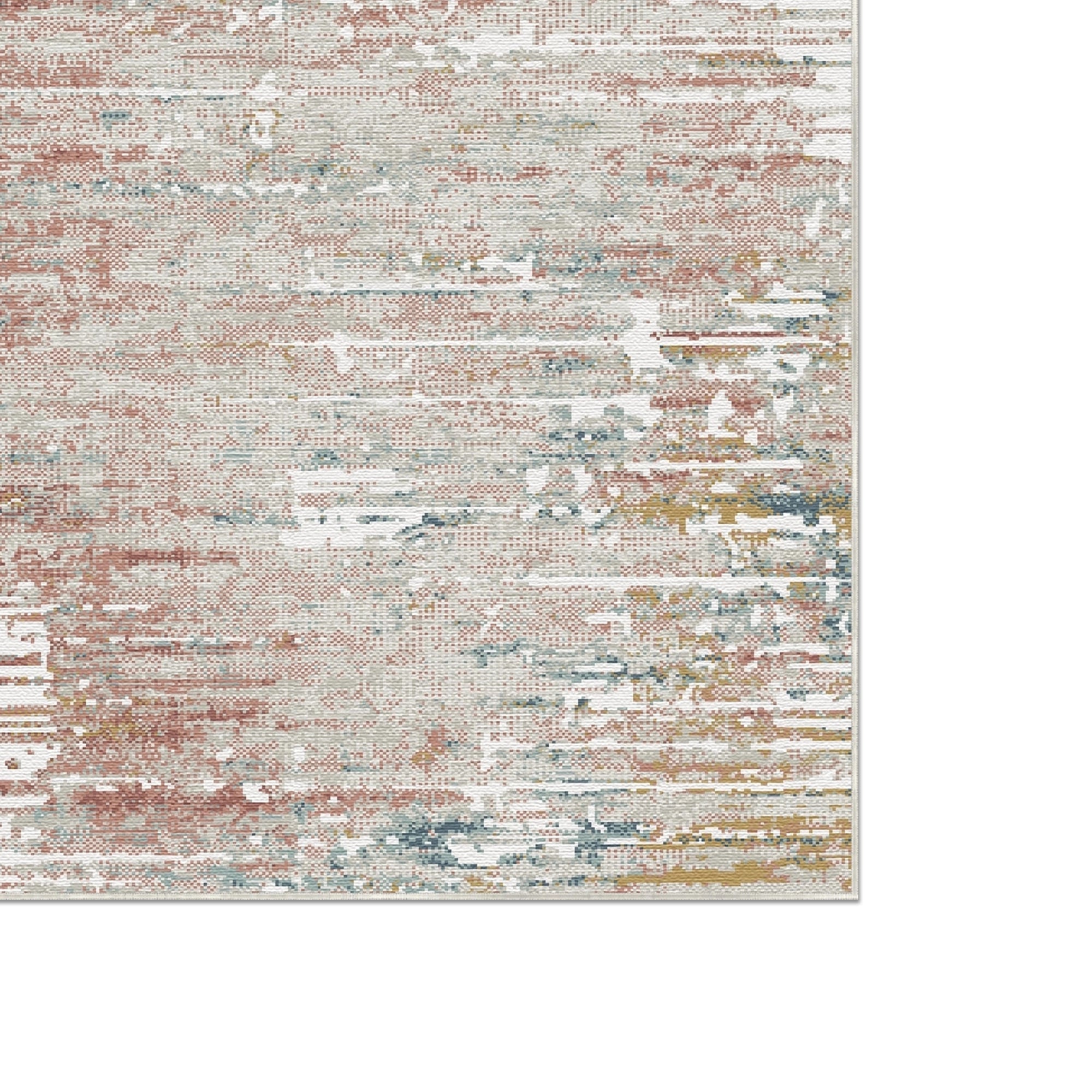 Canyon Ember Washable Abstract Rug