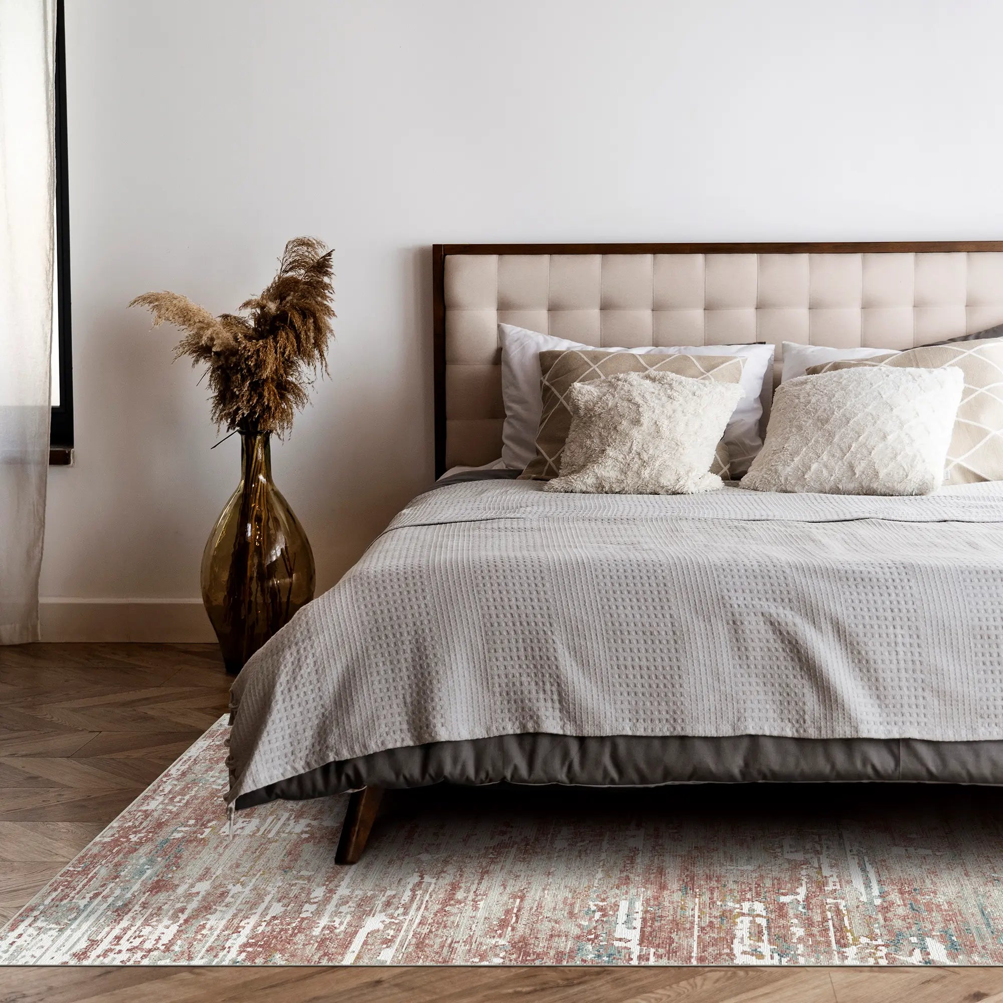 Canyon Ember Washable Abstract Rug