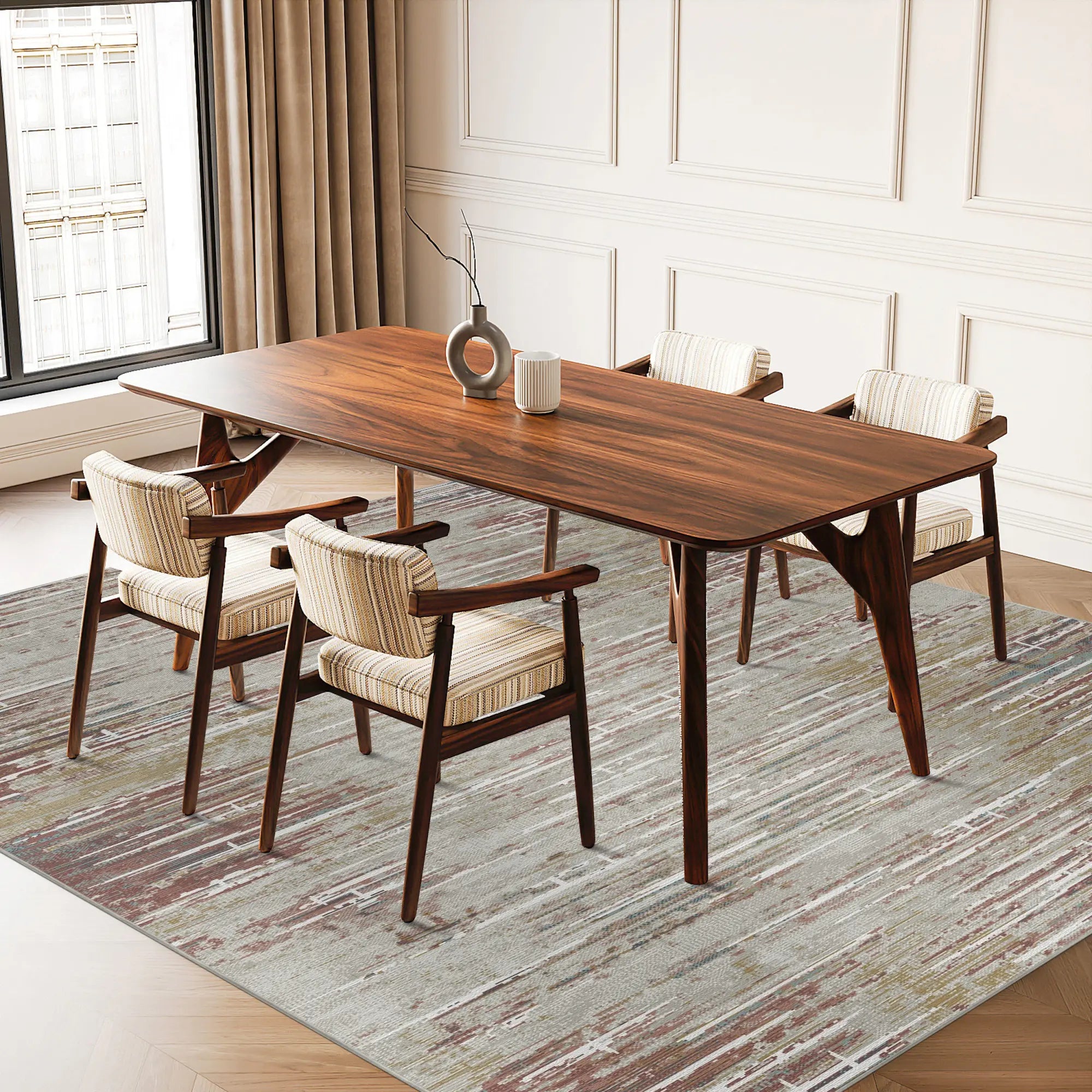 Golden Mesa Washable Abstract Rug