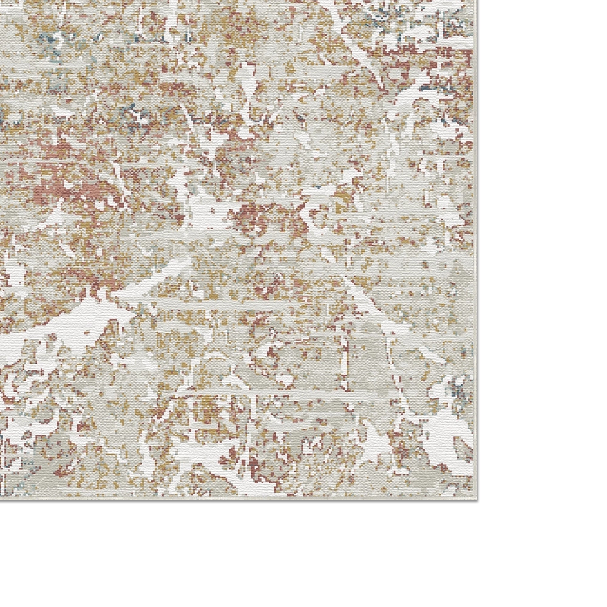 Amber Vein Washable Abstract Rug