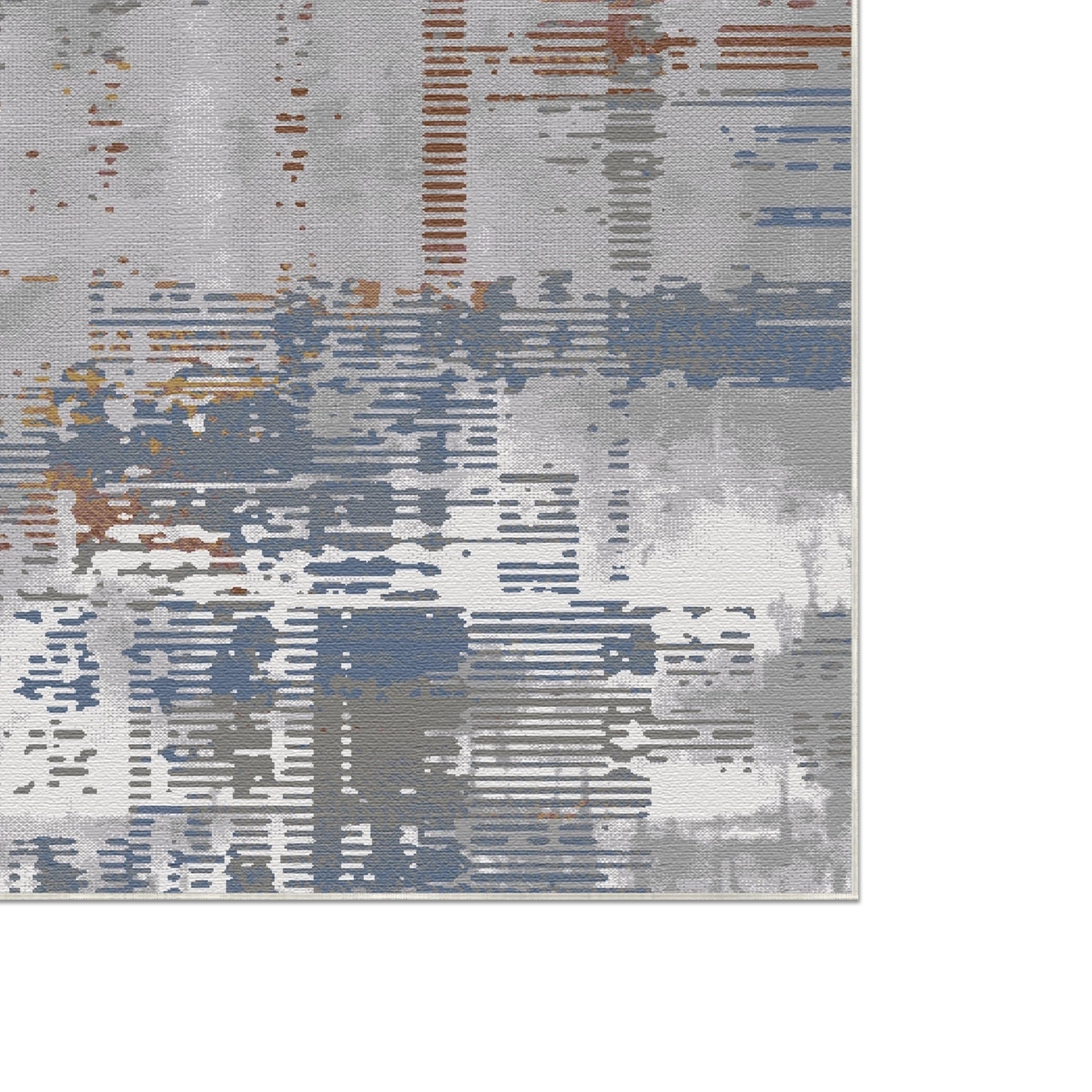 Tectonic Drift Industrial Glitch Rug