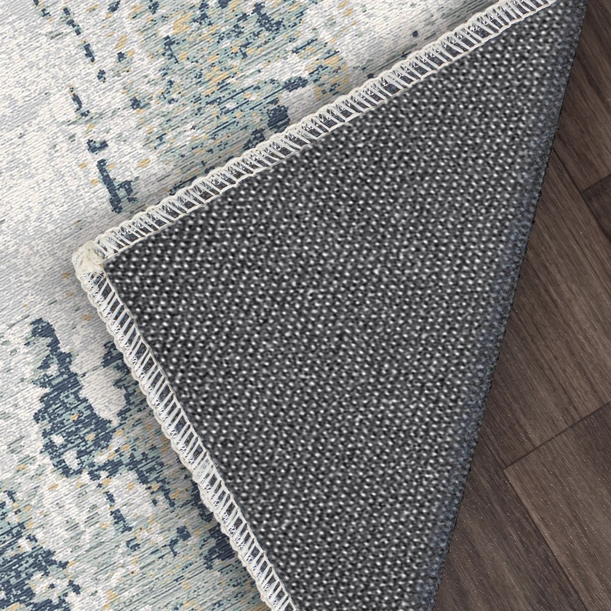 Ocean Patina Distressed Abstract Rug