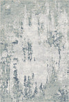 Ocean Patina Distressed Abstract Rug Blue