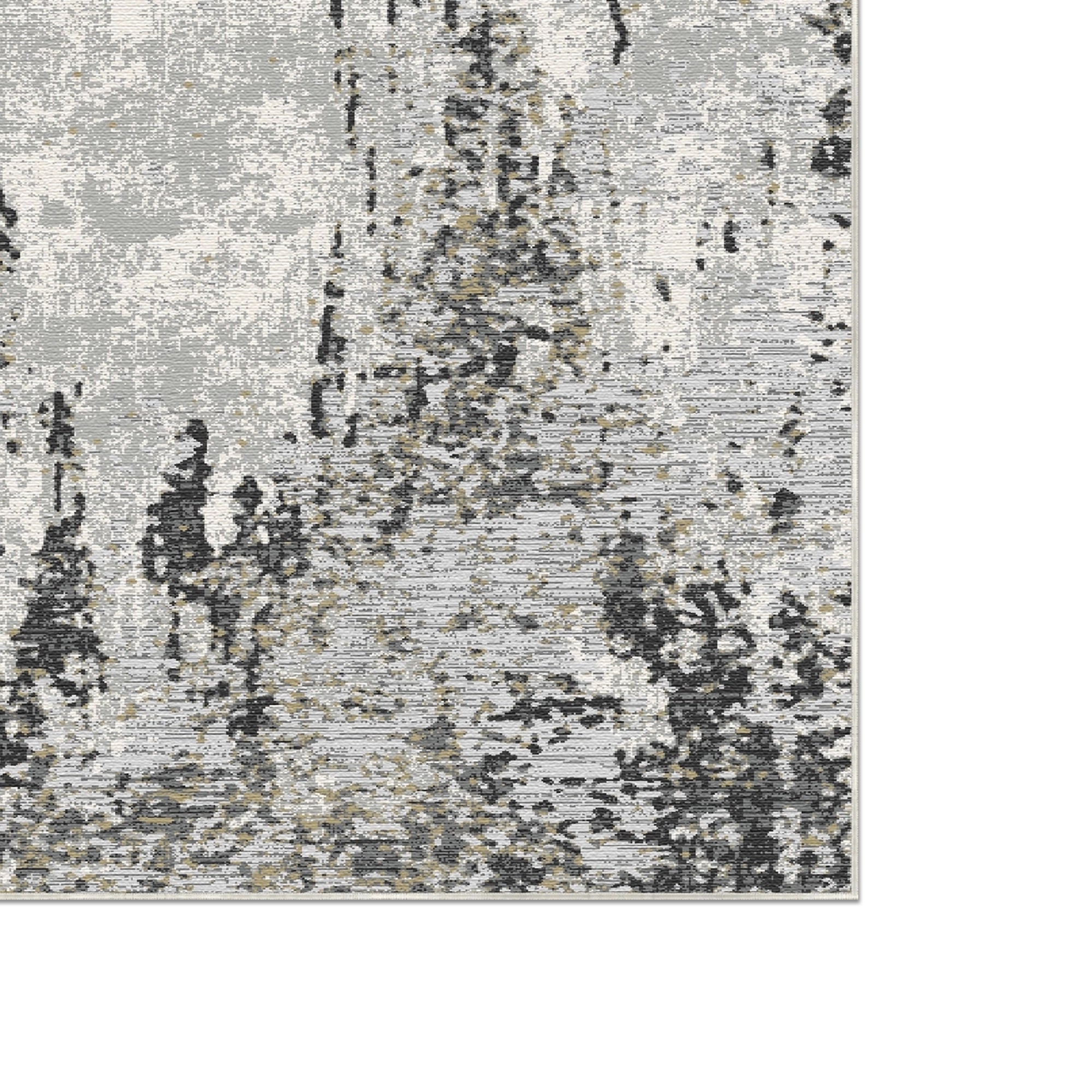 Obsidian Tide Distressed Abstract Rug