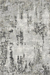 Obsidian Tide Distressed Abstract Rug Black